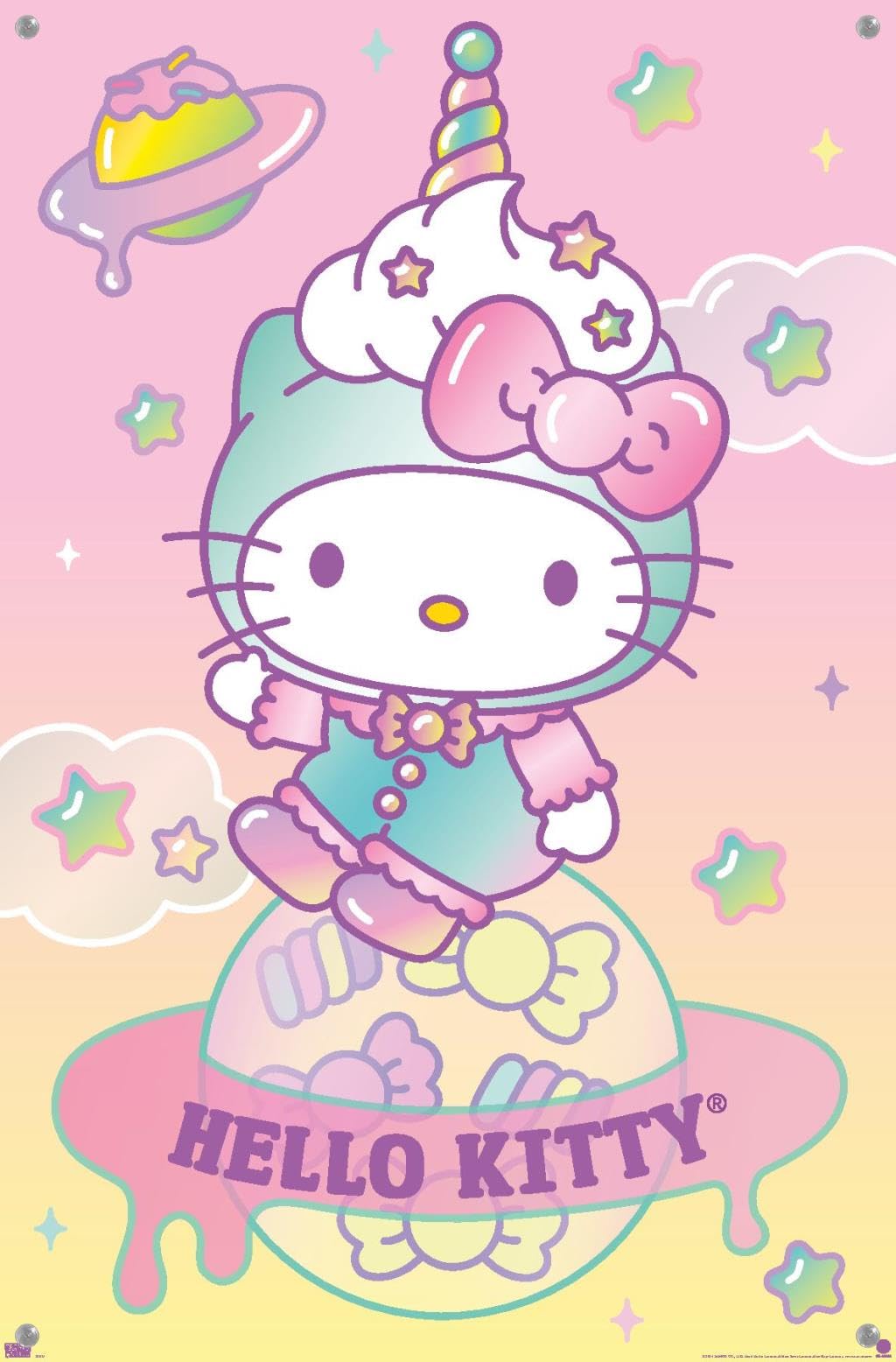 1024x1556 Hello Kitty and Friends: 24 Dreamland Kitty Wall Poster with Push Pins, 14.72 x 22. Premium Poster & Push Pin Bundle : Home & Kitchen