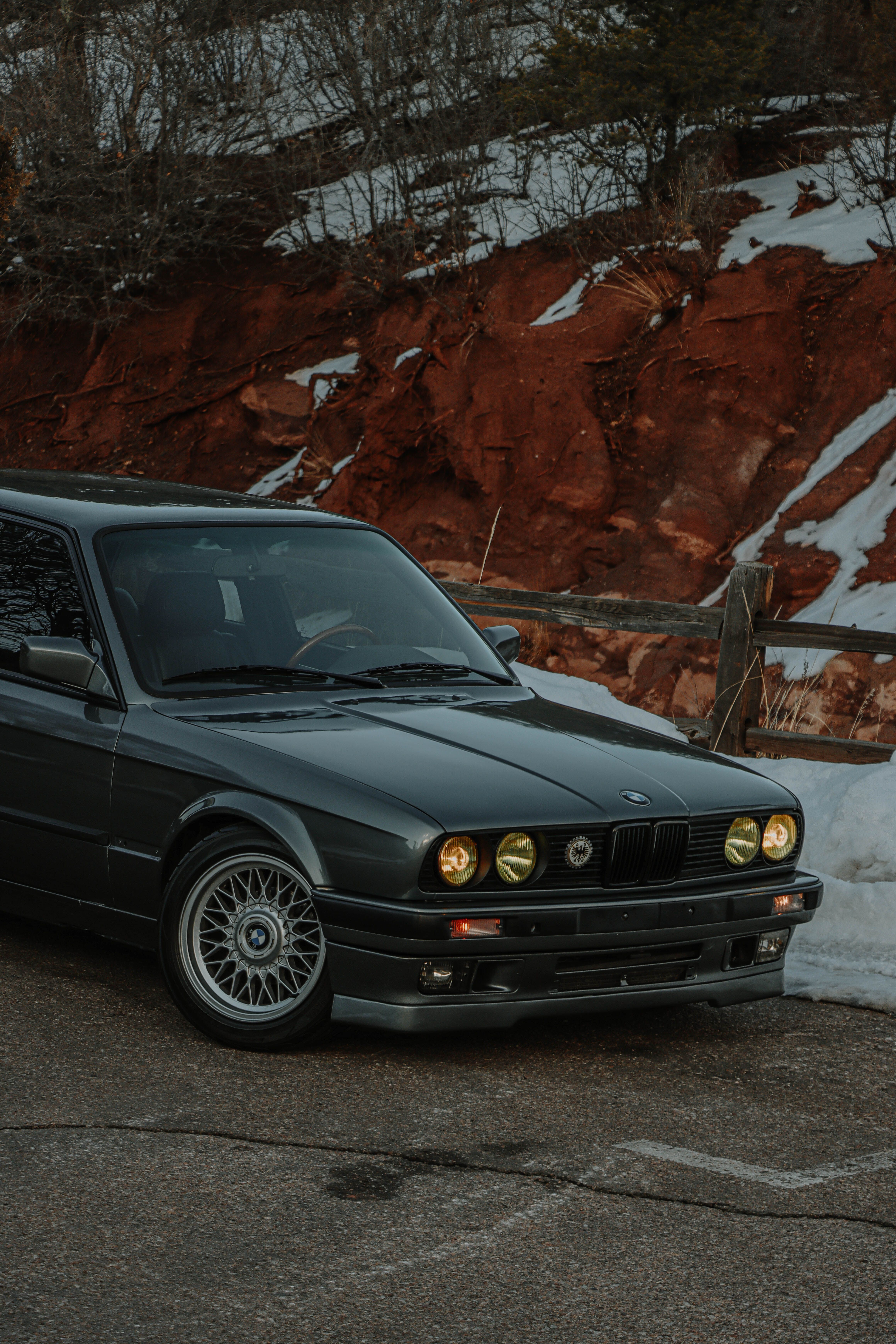 4640x6960 Parked BMW on the Side of the Road · Free
