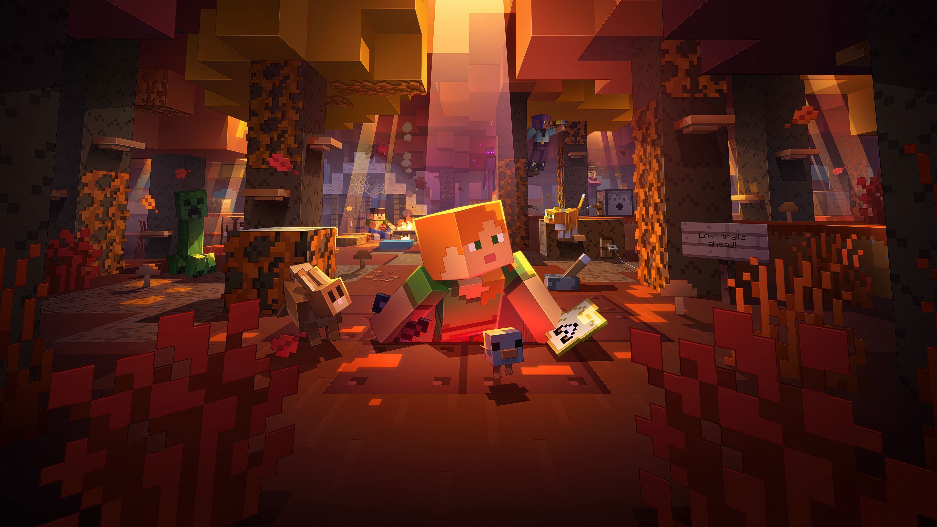 3840x2160 Minecraft Wallpaper 4K, Wilderness Bound, 2026 Games