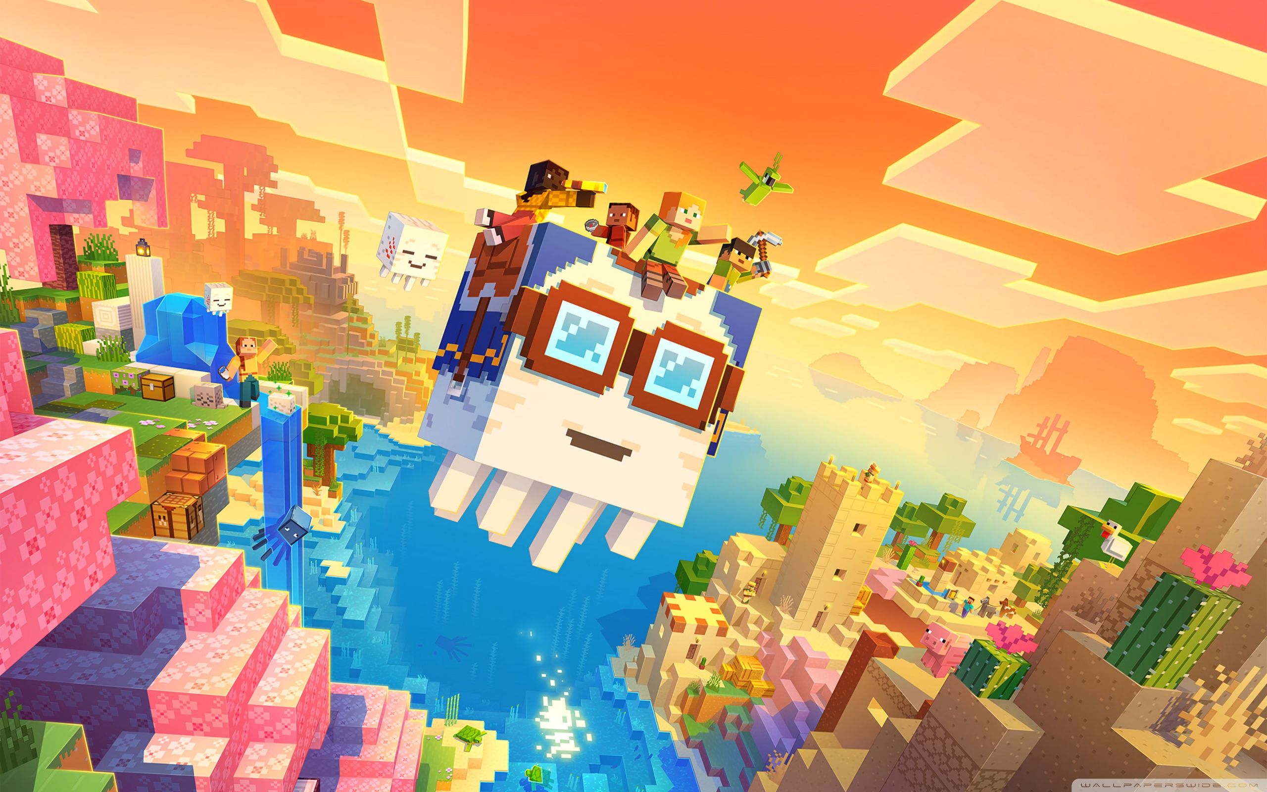 2560x1600 Minecraft Chase the Skies 2025 Video Game Key Art 4K UHD Wallpaper for UltraHD Desktop and TV : Widescreen and UltraWide Display : Dual Monitor : Smartphone and Tablet Devices