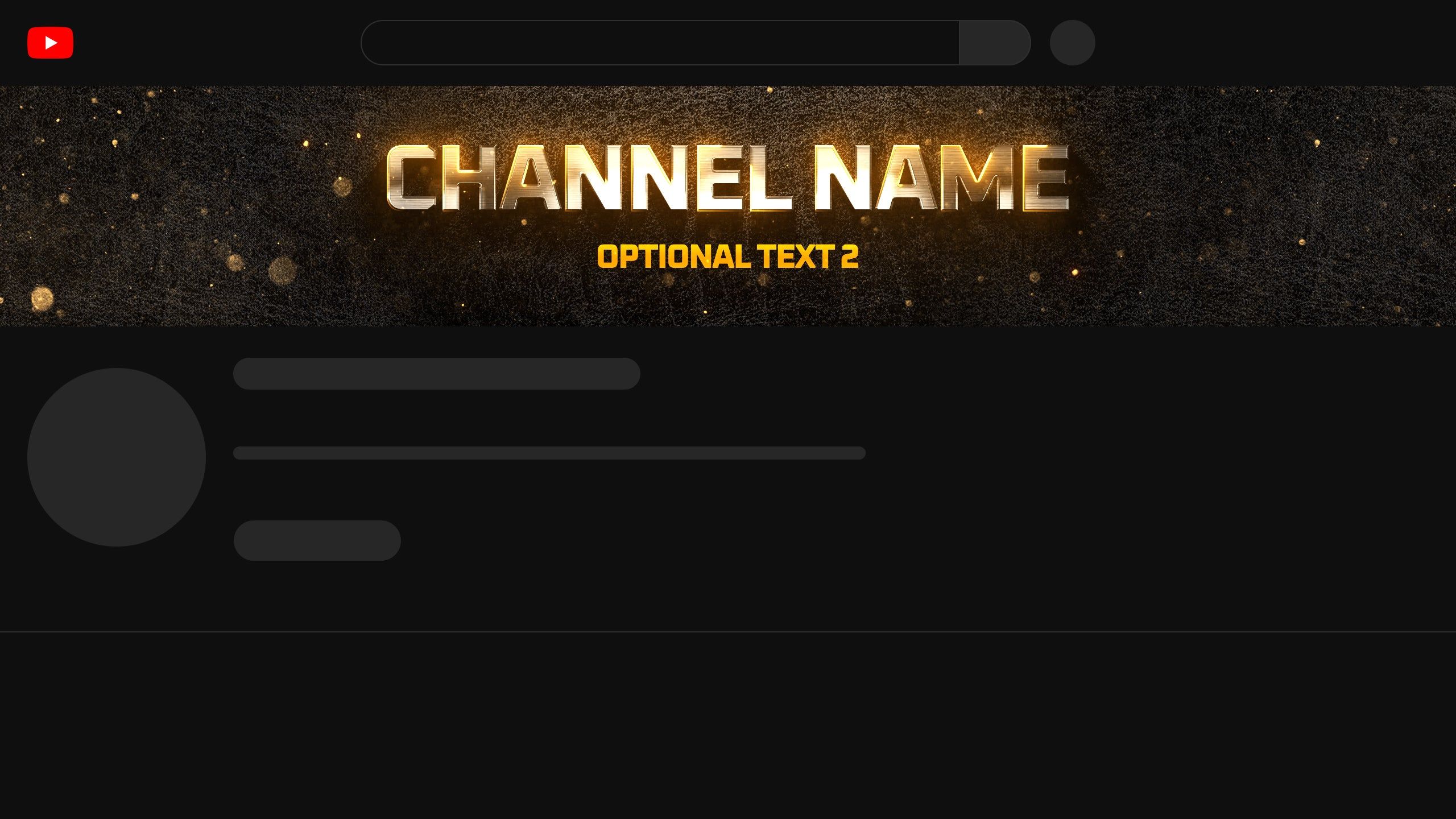 2560x1440 Luster YouTube Channel Banner × 1440 Template