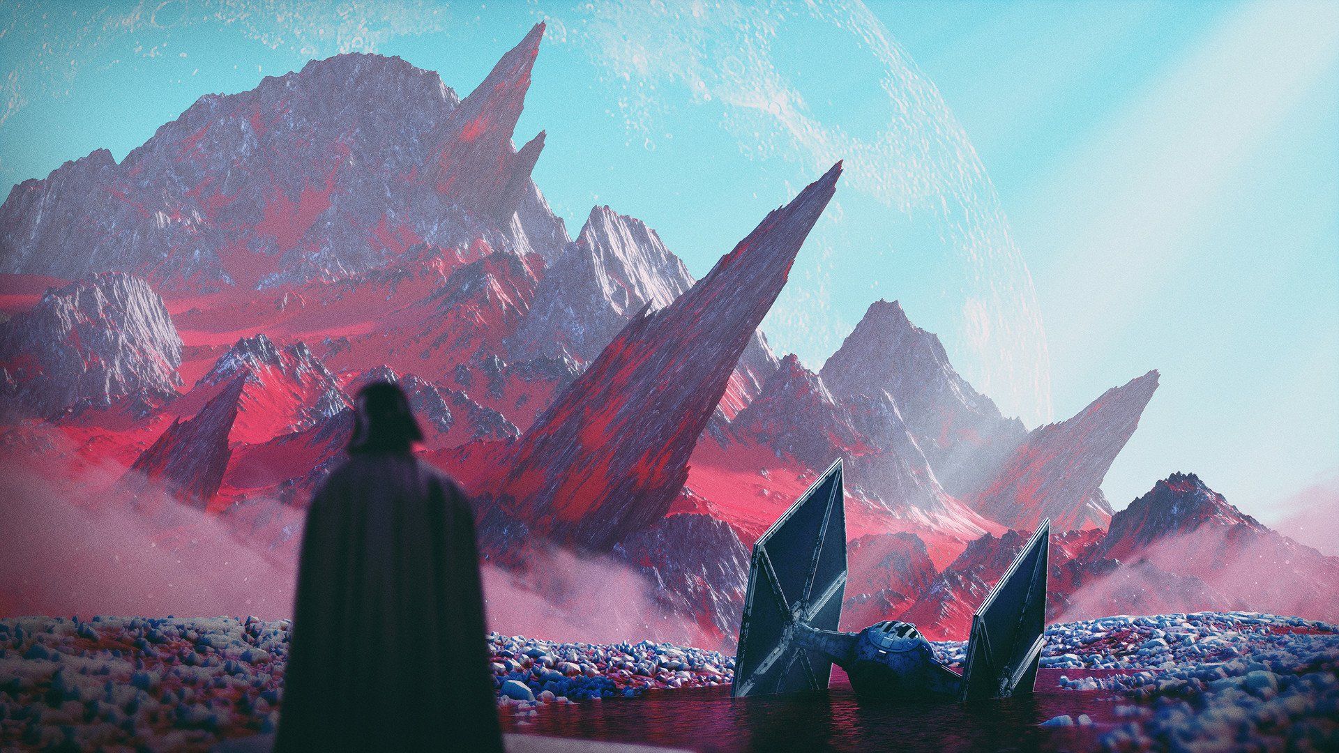 1920x1080 Vader's TIEs over Crimson Peaks