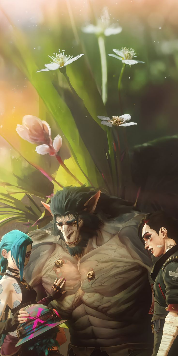 736x1472 arcane jinx vi warwick and isha wallpaper