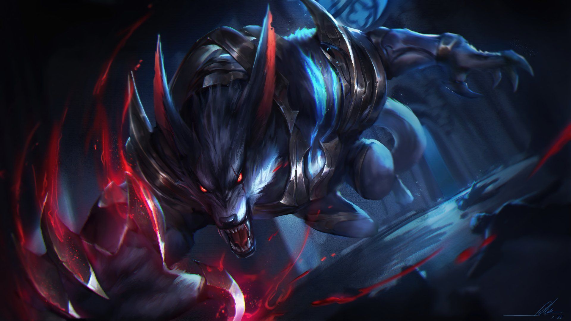 1920x1080 Warwick Unleashed: League of Legends 4K Ultra HD Wallpaper