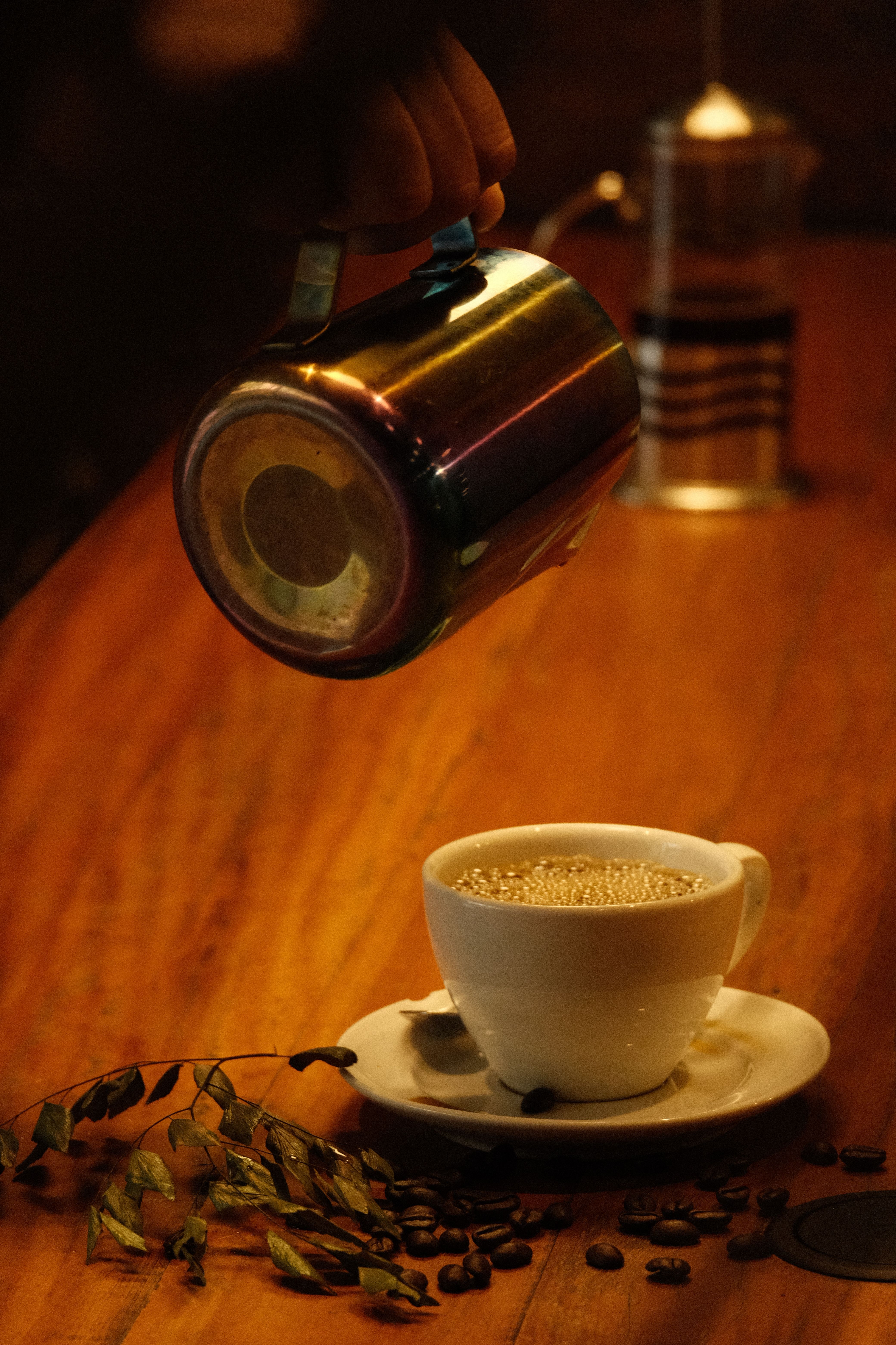4160x6240 Pouring Coffee in Cafe · Free