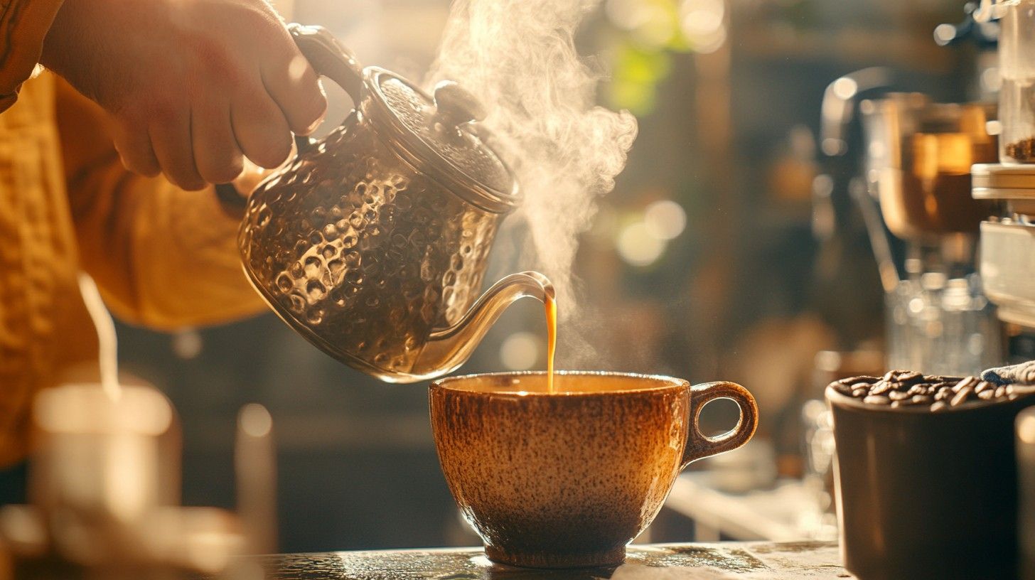 1456x816 Download Pouring Morning Coffee Image, Barista, Morning