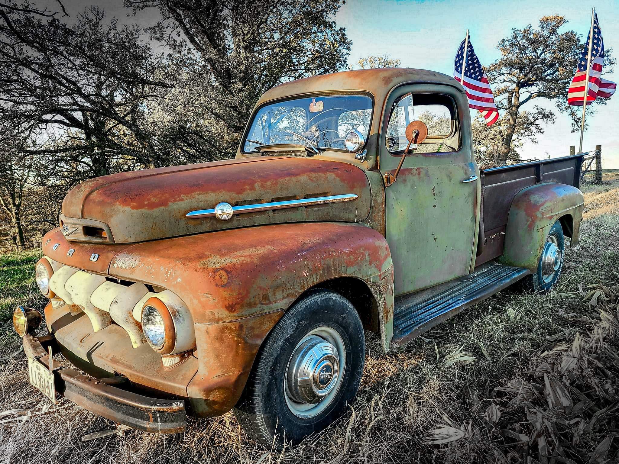 2048x1536 My 1952 Ford F 3 With Its Original 239 Flathead V8 And 6 Volt Electrical System