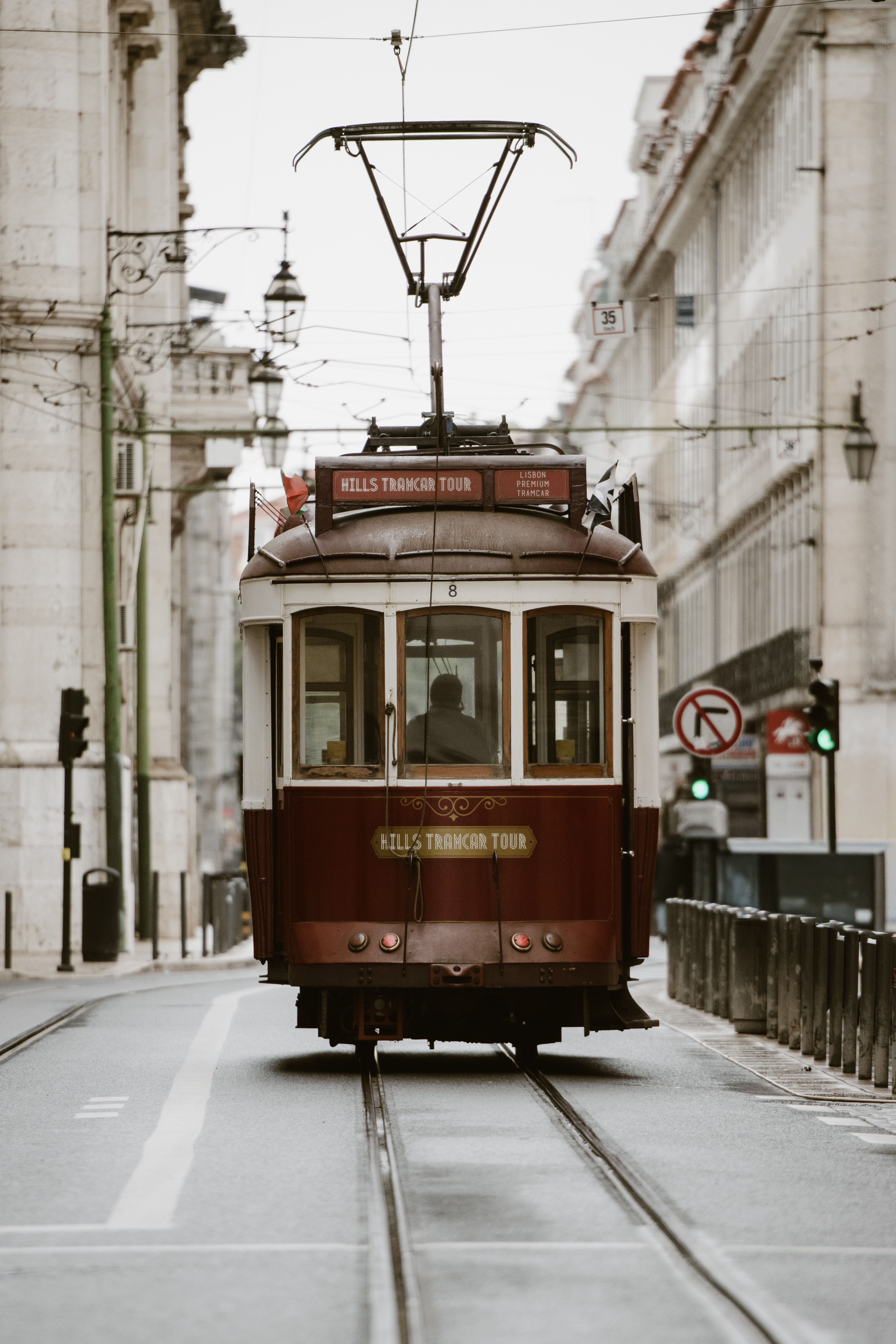 4640x6960 Vintage Tram in Historic Lisbon Street · Free