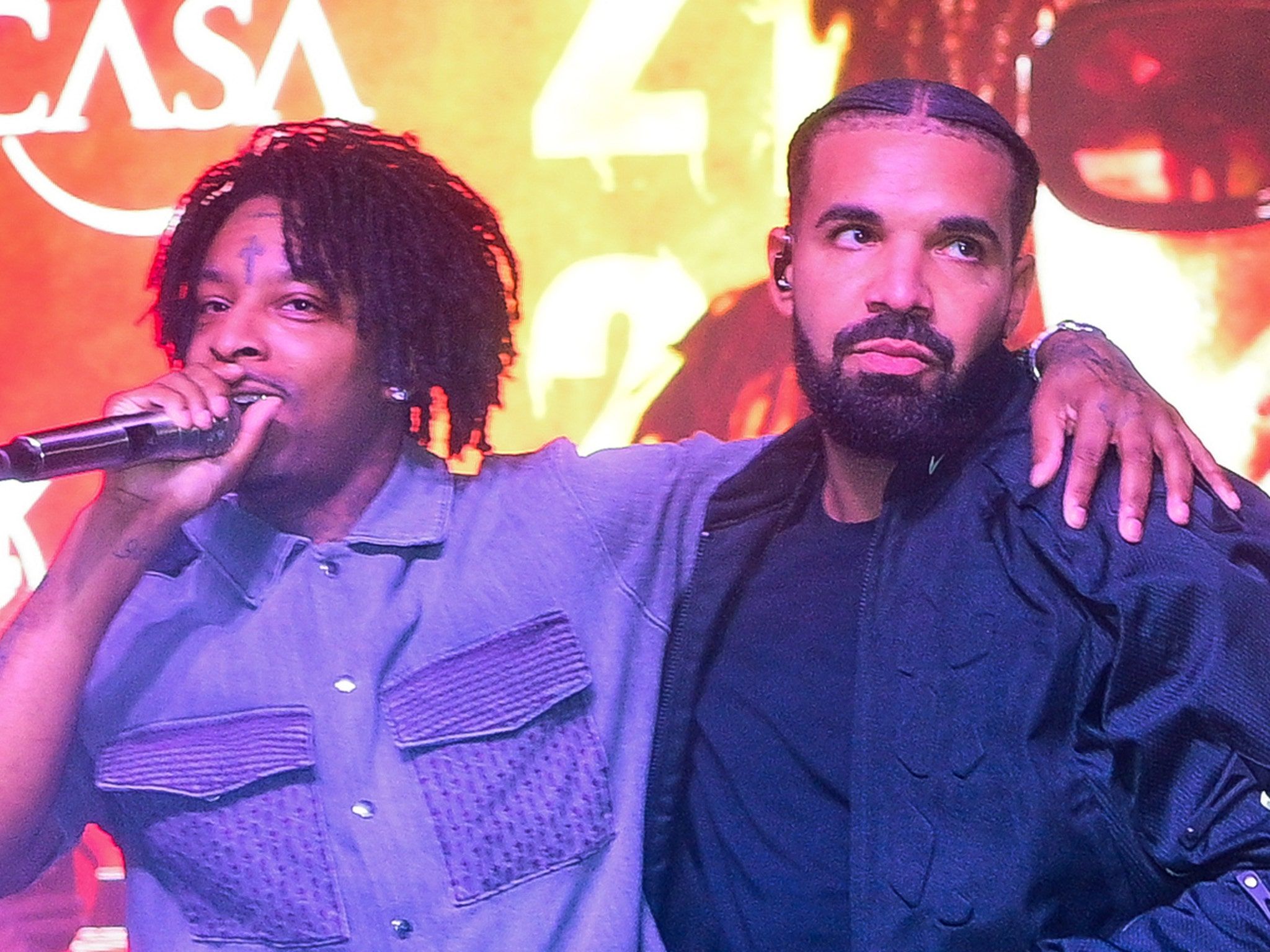 2048x1536 Drake & 21 Savage Drop Celeb Filled 'Rich Flex' Video