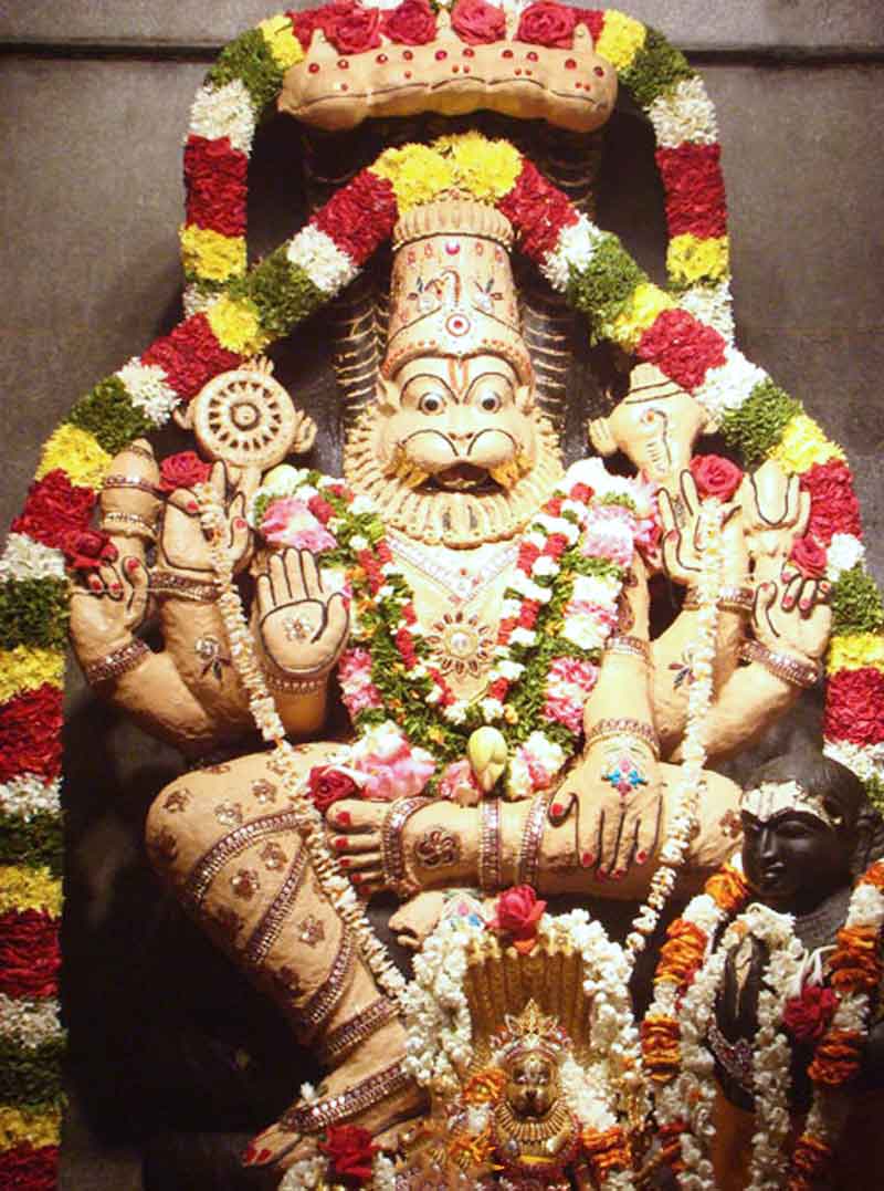 800x1077 narasimha swamy wallpaper, hindu temple, temple, place of worship, statue, tradition