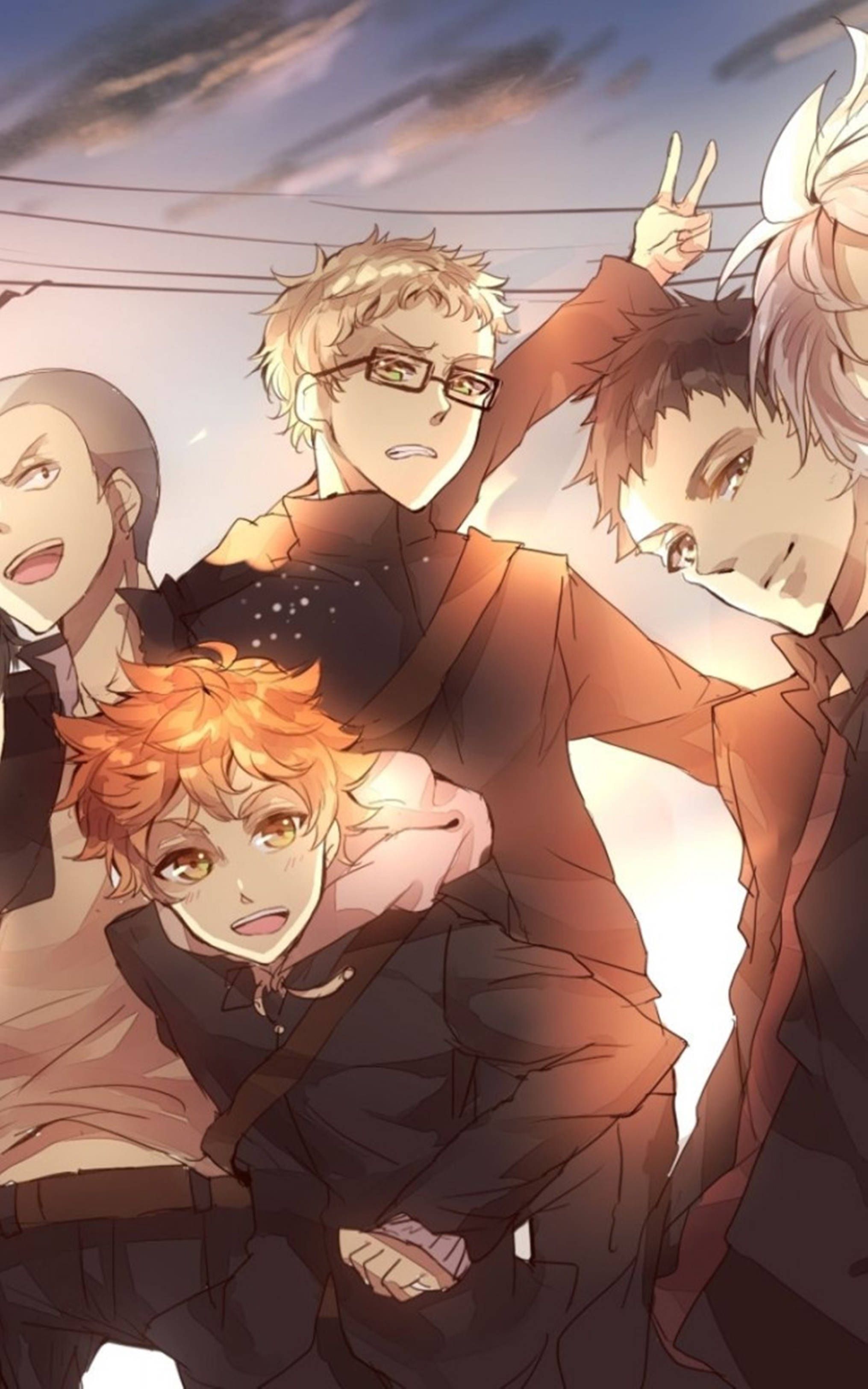 2031x3250 Download Haikyuu 4K Tsukishima, Hinata, Tanaka, And Akaashi Wallpaper