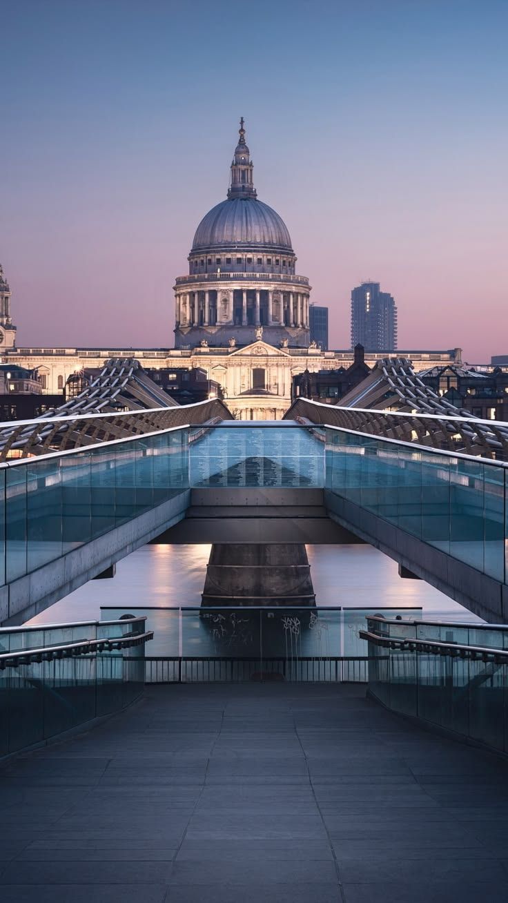736x1308 St. Paul's Cathedral Millennium Bridge 4K Ultra HD Mobile Wallpaper for iPhone & Android