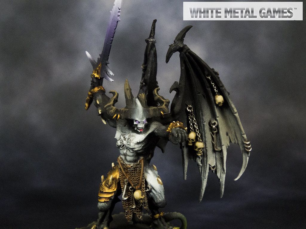 1024x768 Be'Lakor Chaos Daemon Prince. Gold Level. White Metal Games