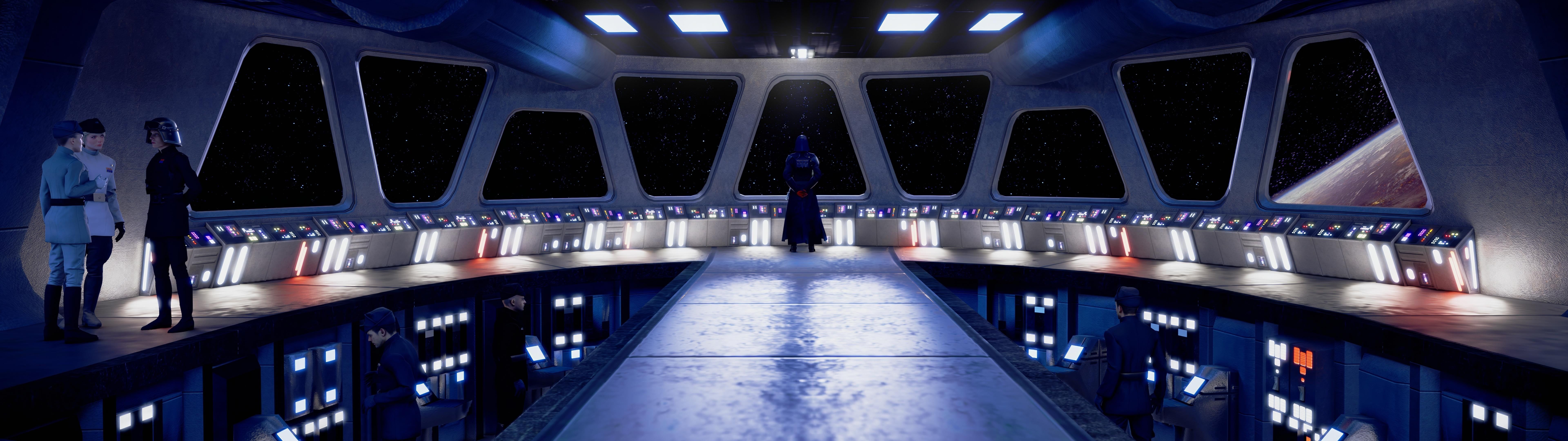 7680x2160 Star Wars Destroyer Bridge [7680x2160]