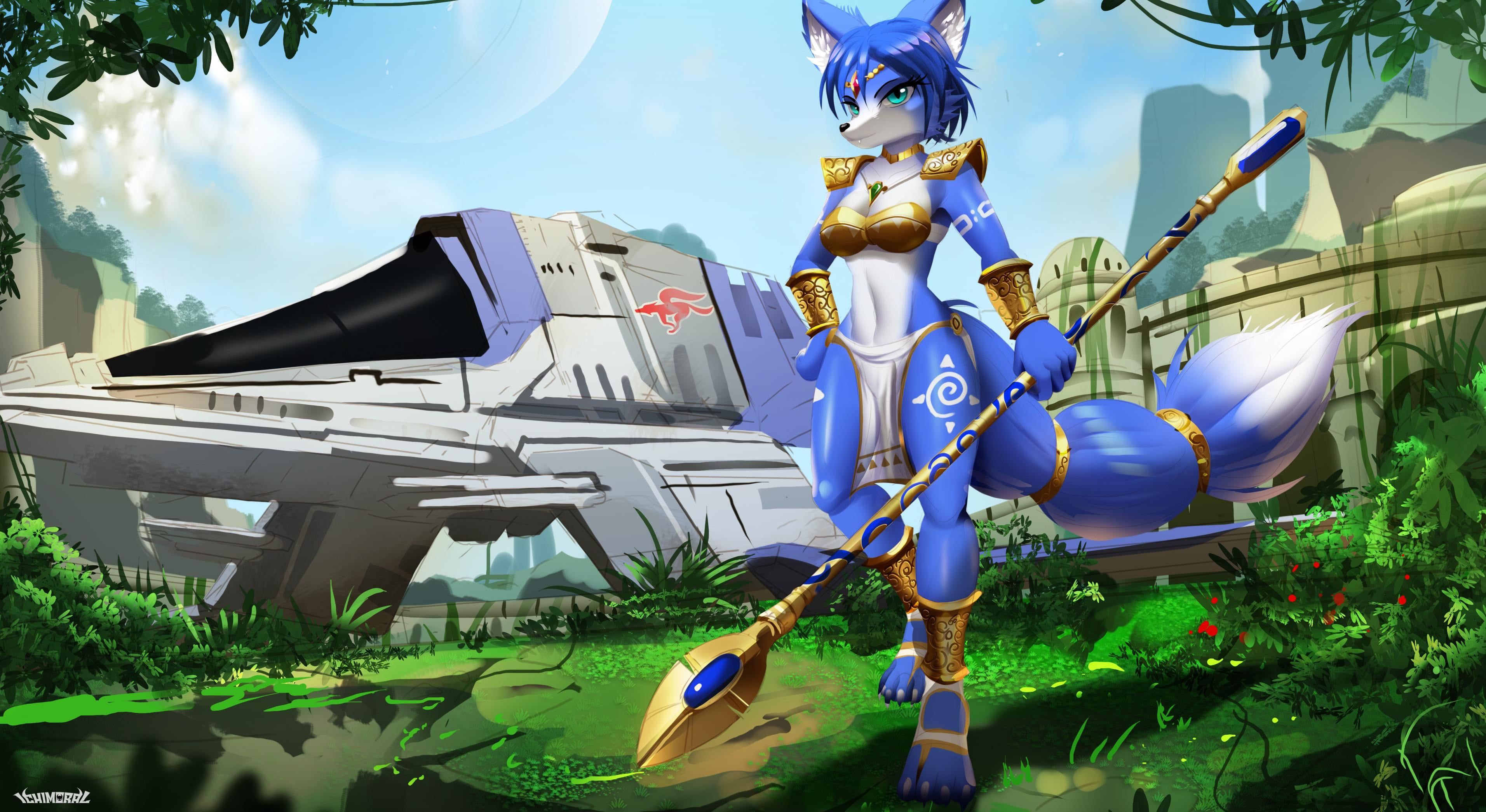 3825x2090 A Krystal from Star Fox Adventures wallpaper i was commissioned to draw!