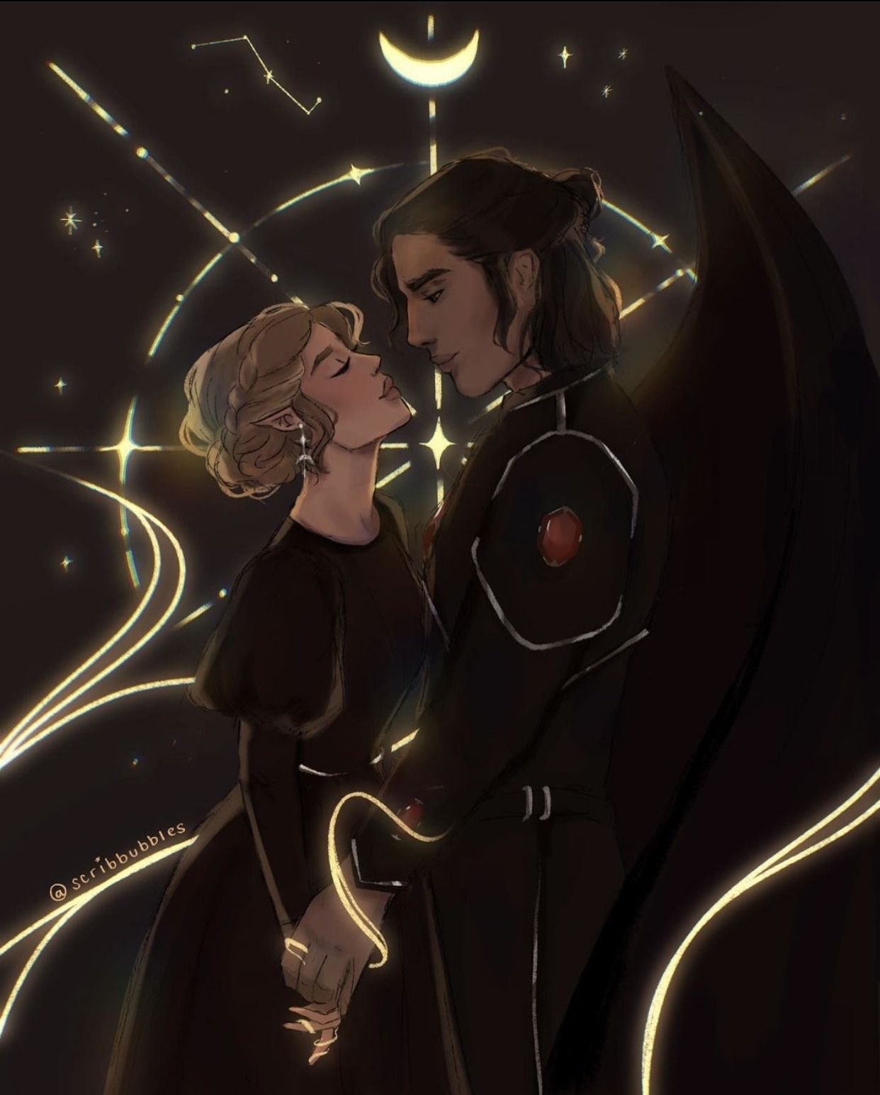 1242x1545 Nesta and Cassian Court of Thorns and Roses Artist