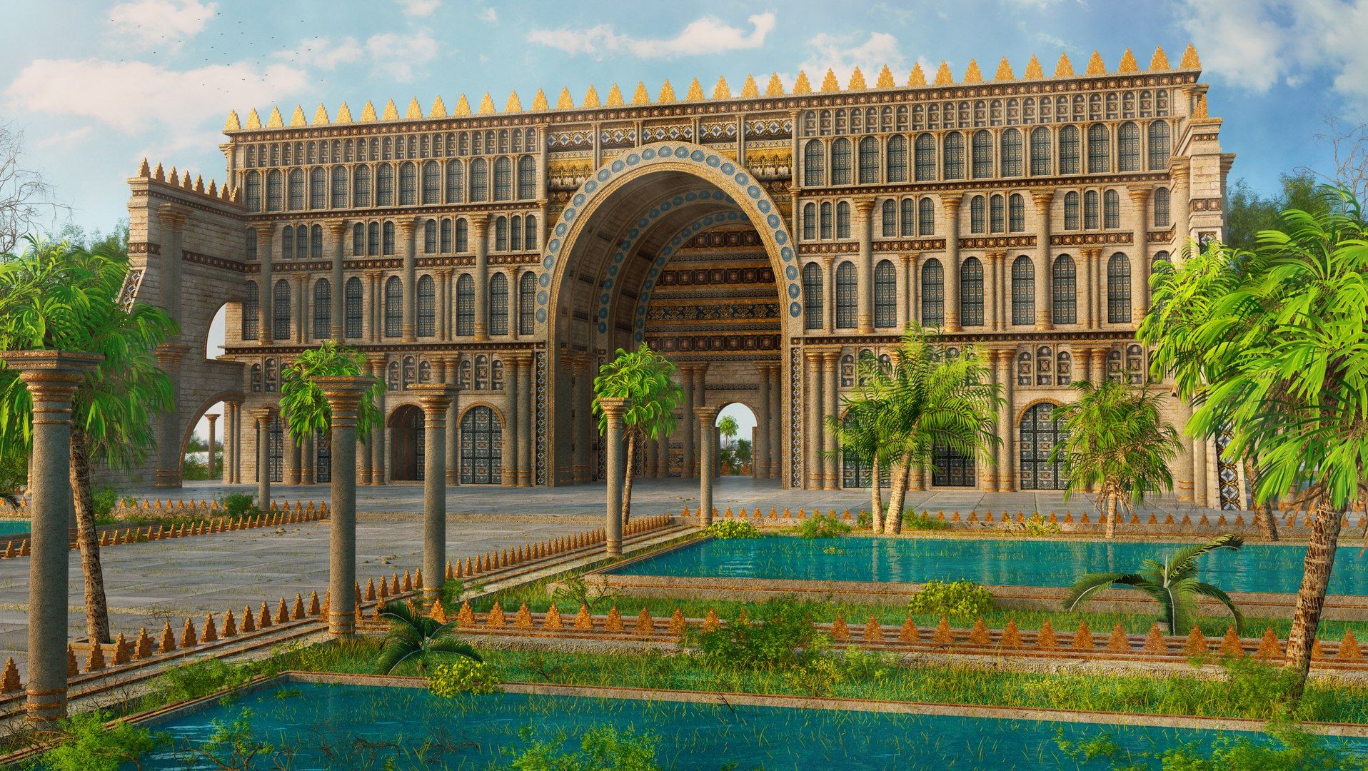 1916x1080 Fantasy Recreation Of Taq Kasra Environment 3D Model
