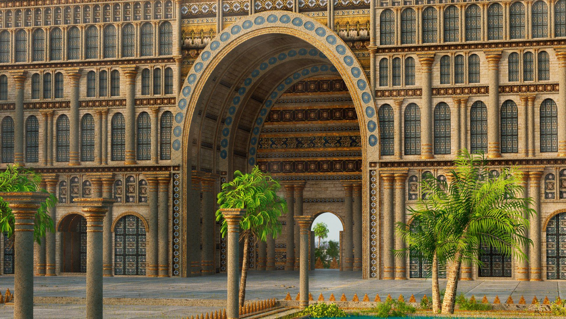 1917x1080 Fantasy Recreation Of Taq Kasra Environment 3D Model