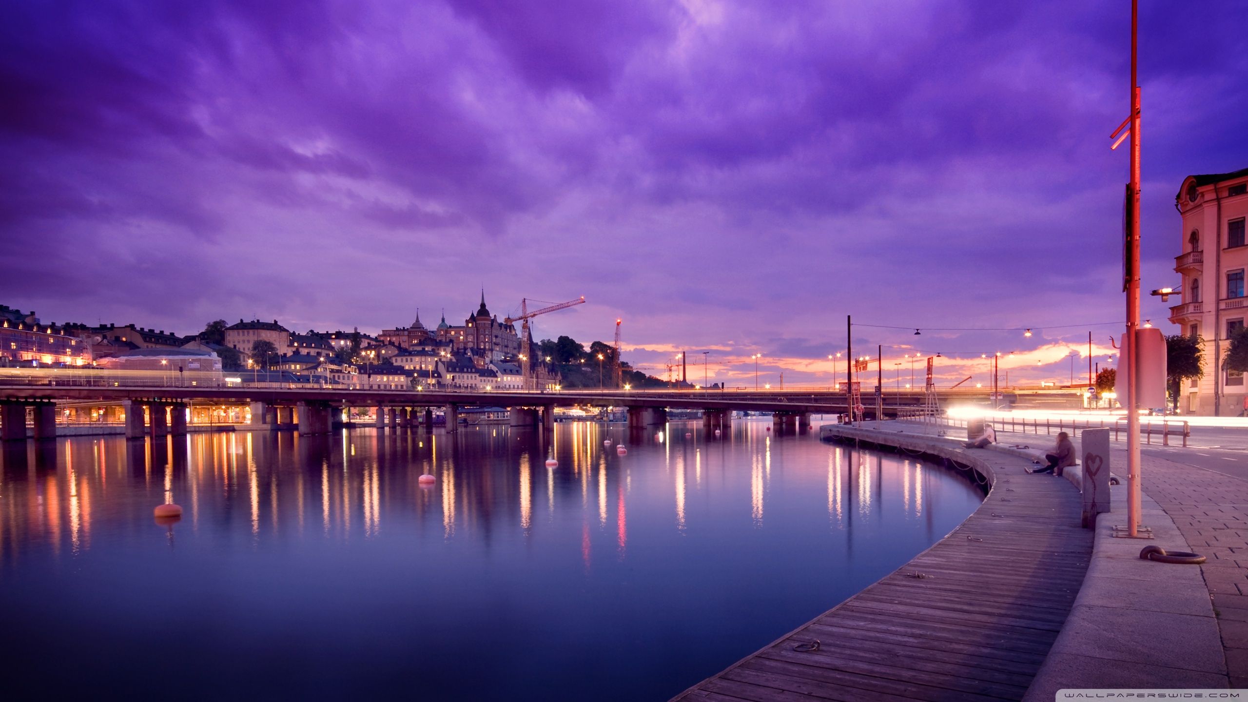 2560x1440 Stockholm At Night 4K UHD Wallpaper for UltraHD Desktop and TV : Dual Monitor : Smartphone and Tablet Devices