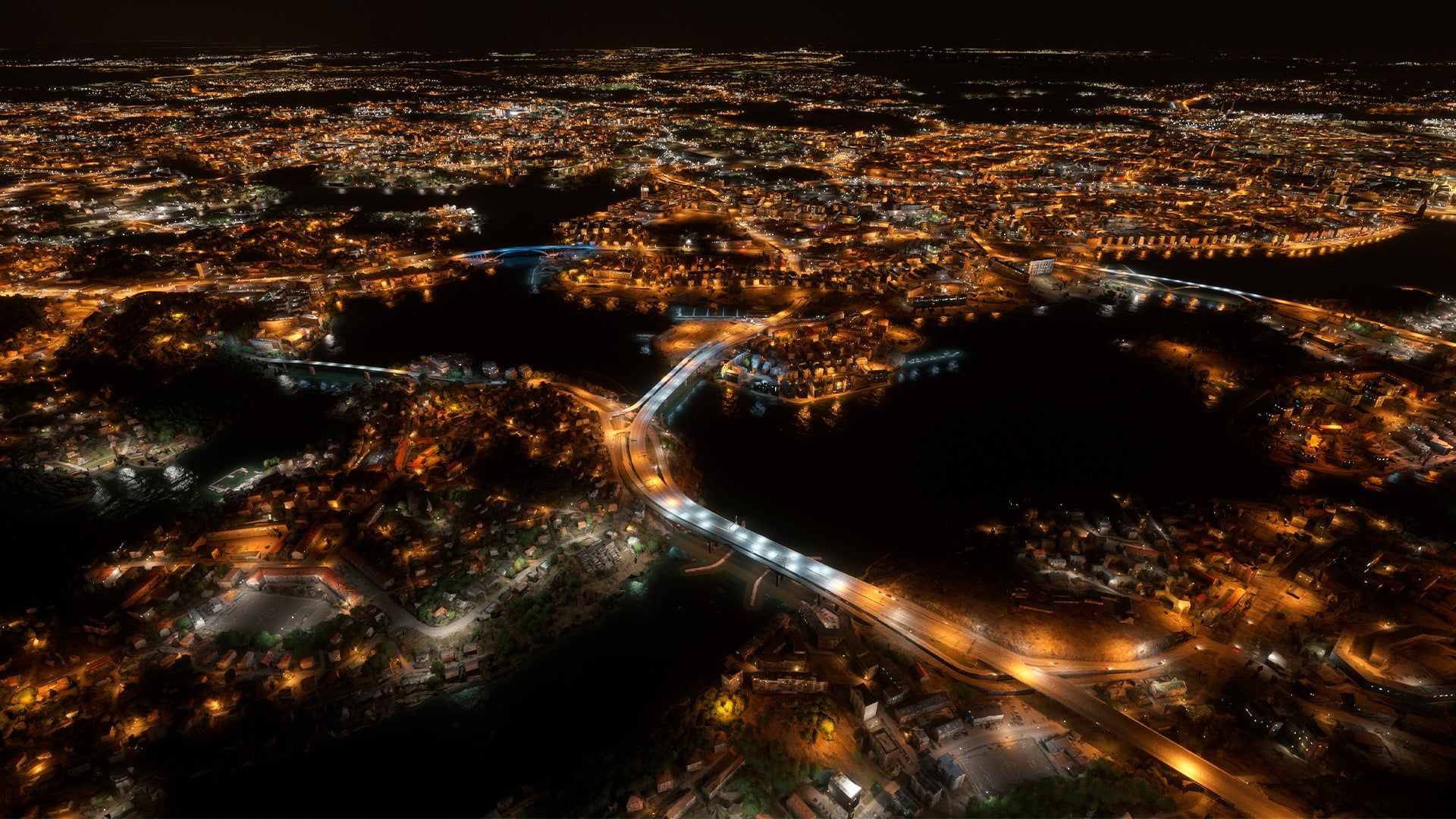 1920x1080 Dreamscenery Stockholm Night Enhanced For MSFS 2024