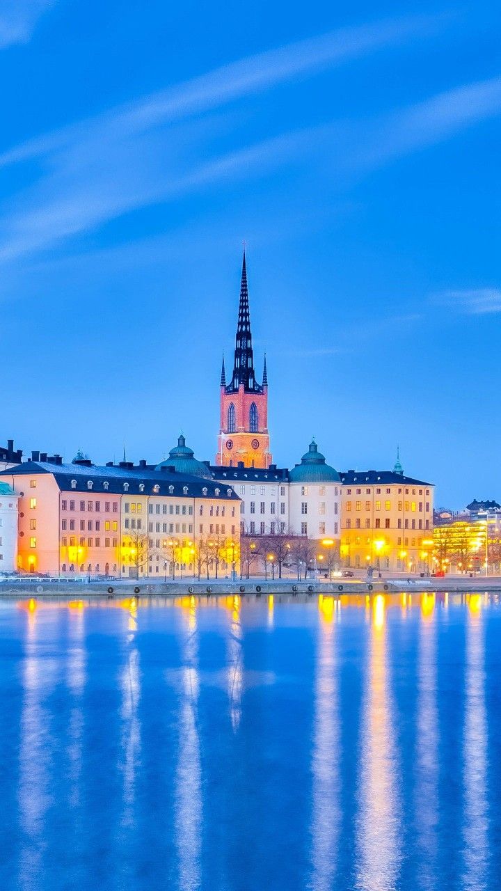 720x1280 Stockholm, Sweden Night View. Sweden background, Sweden city locations, Stockholm sweden wallpaper