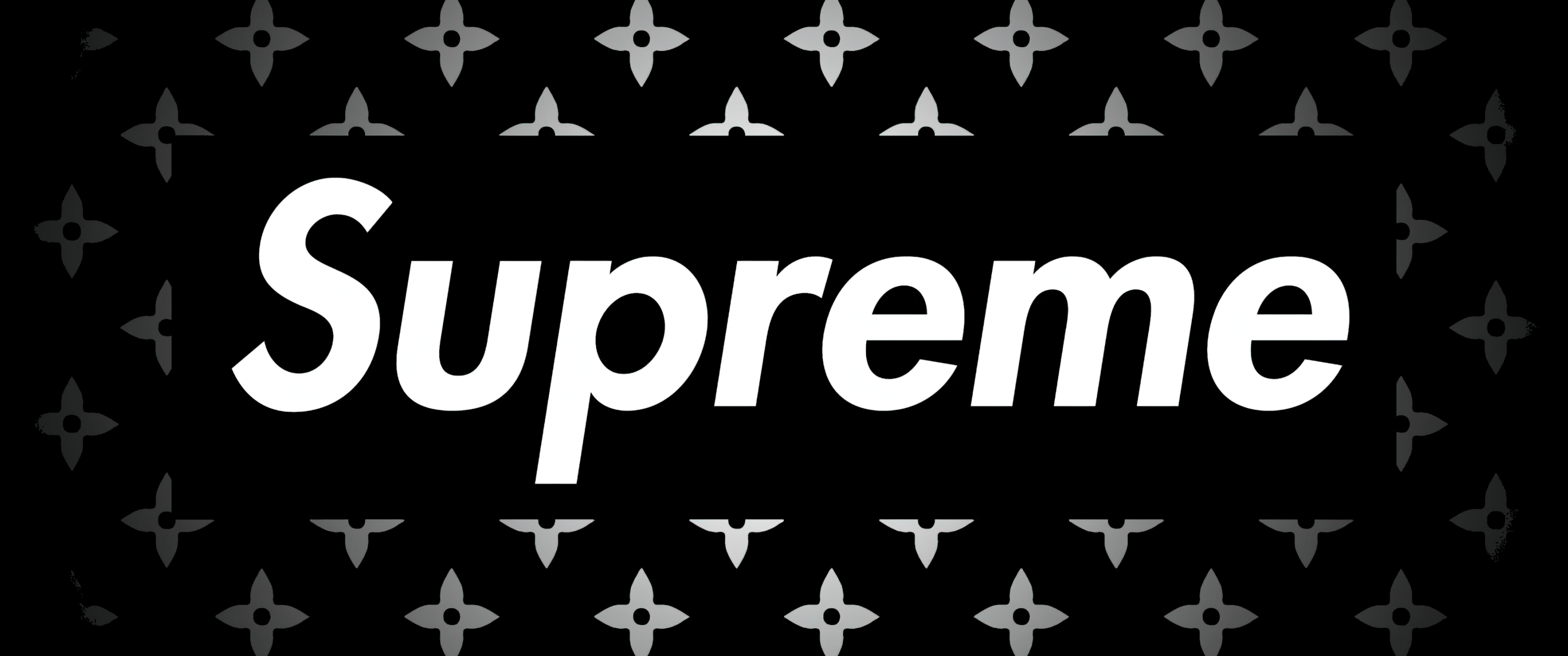3440x1440 Supreme Wallpaper 4K, Logo, Black background