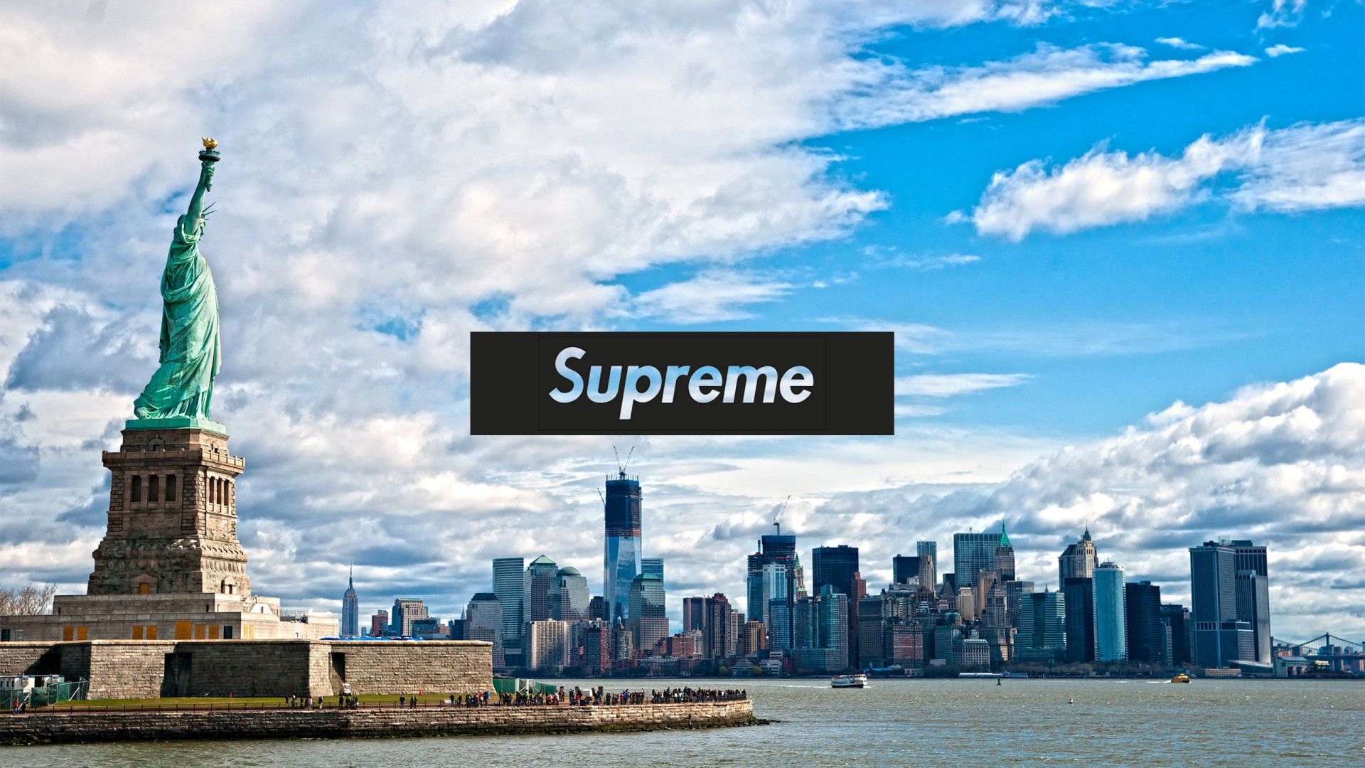 1920x1080 Supreme In Statue Of Liberty National Monument Background HD Supreme Wallpaper