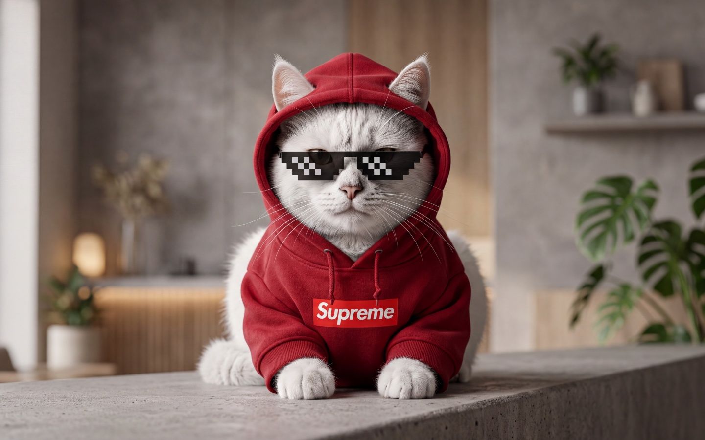 1440x900 Aesthetic Supreme Cat Street Style 4K UHD Wallpaper for UltraHD Desktop and TV : Widescreen and UltraWide Display : Dual Monitor : Smartphone and Tablet Devices