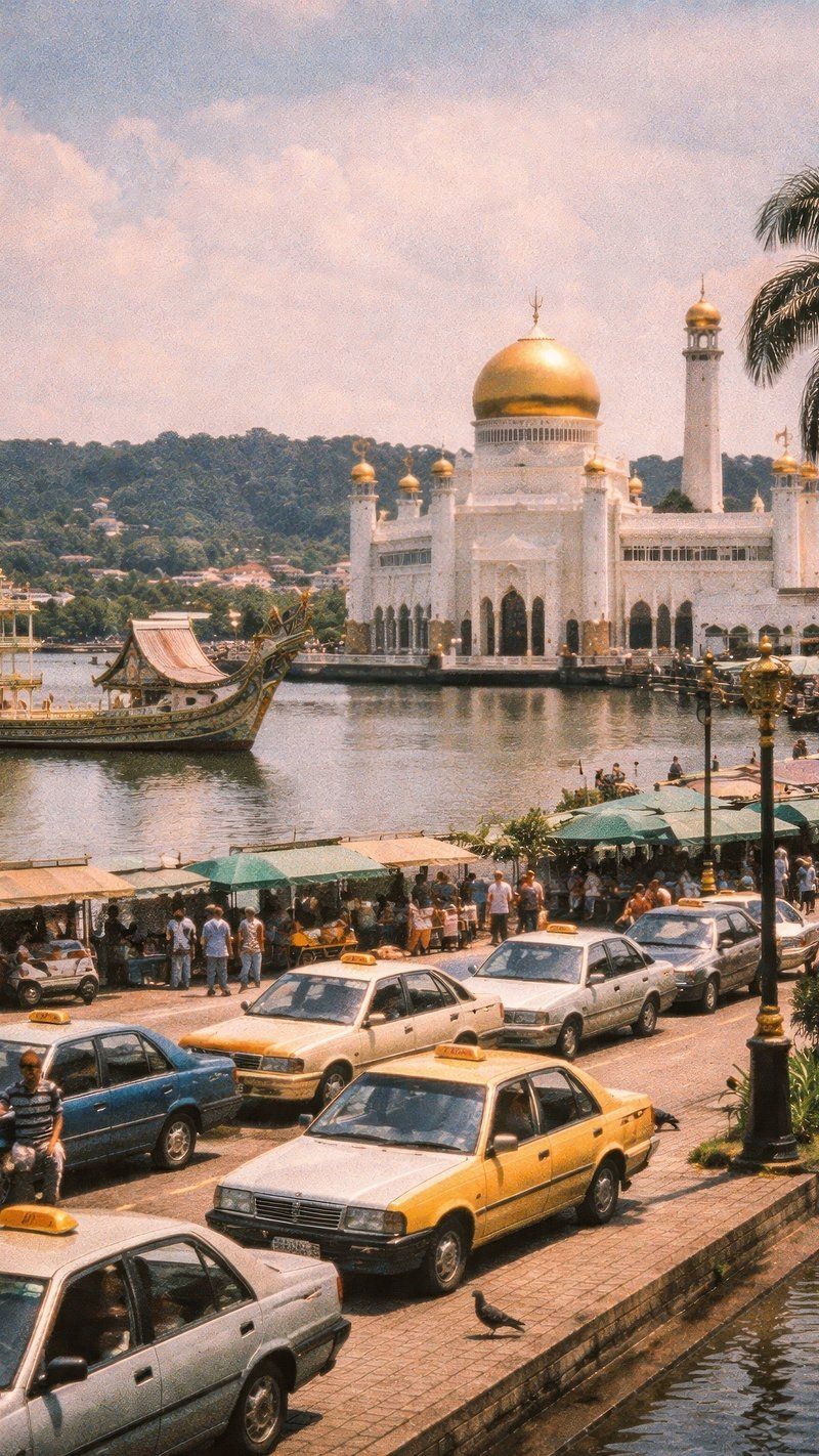 800x1422 Mosque Brunei Image Wallpaper