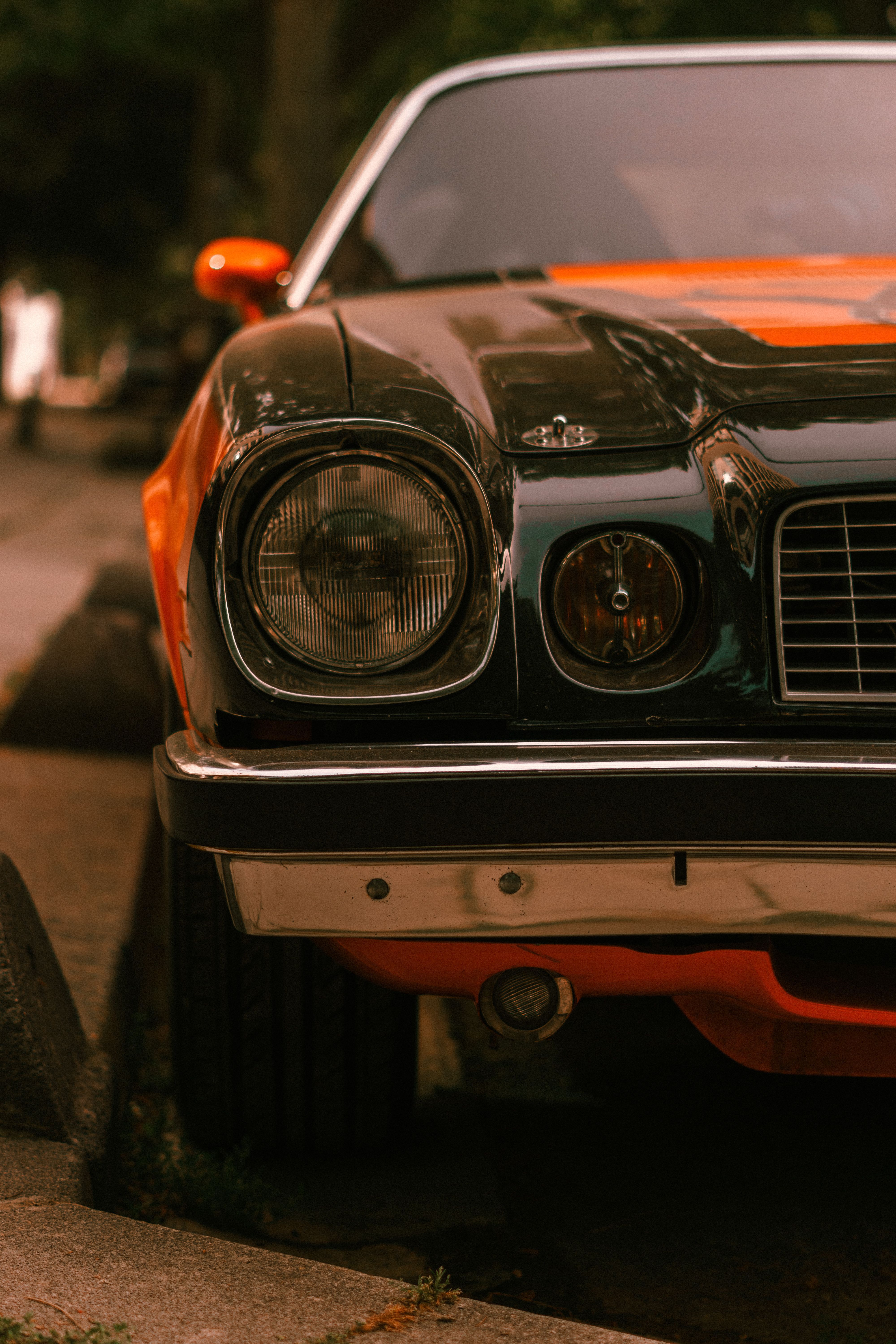 4000x6000 Headlights of Classic Chevrolet Camaro · Free