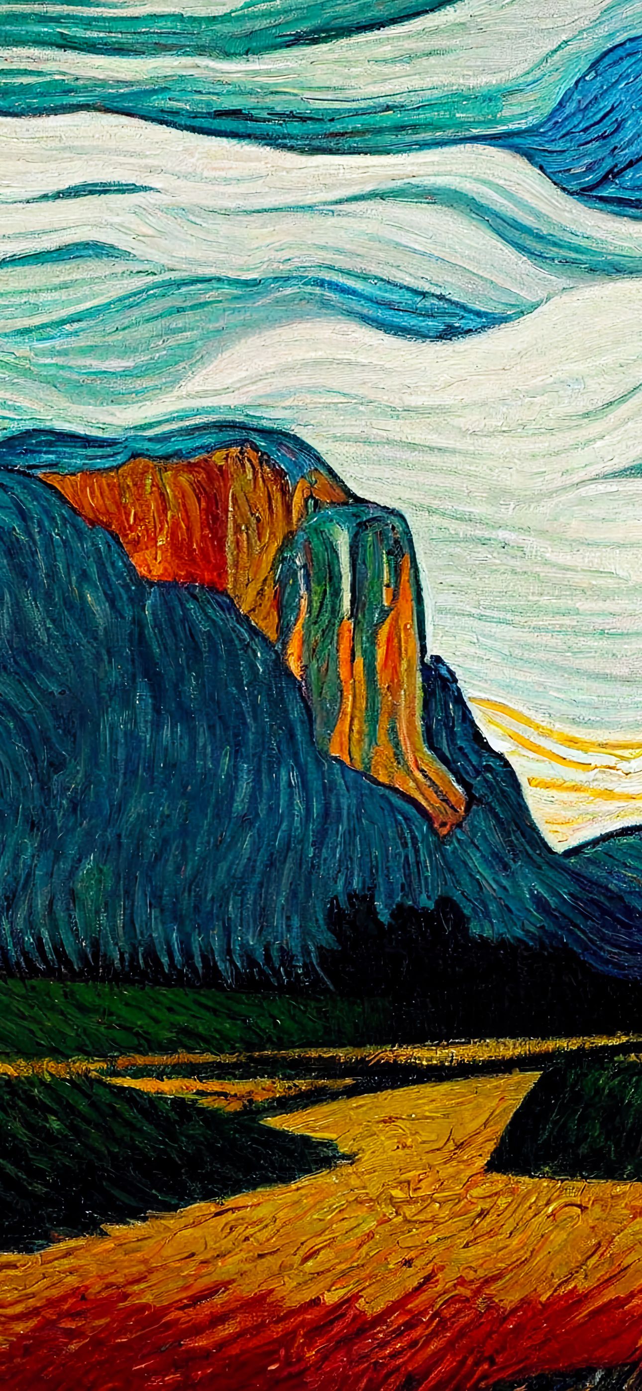 1290x2796 macOS El Capitan in Van Gogh's style