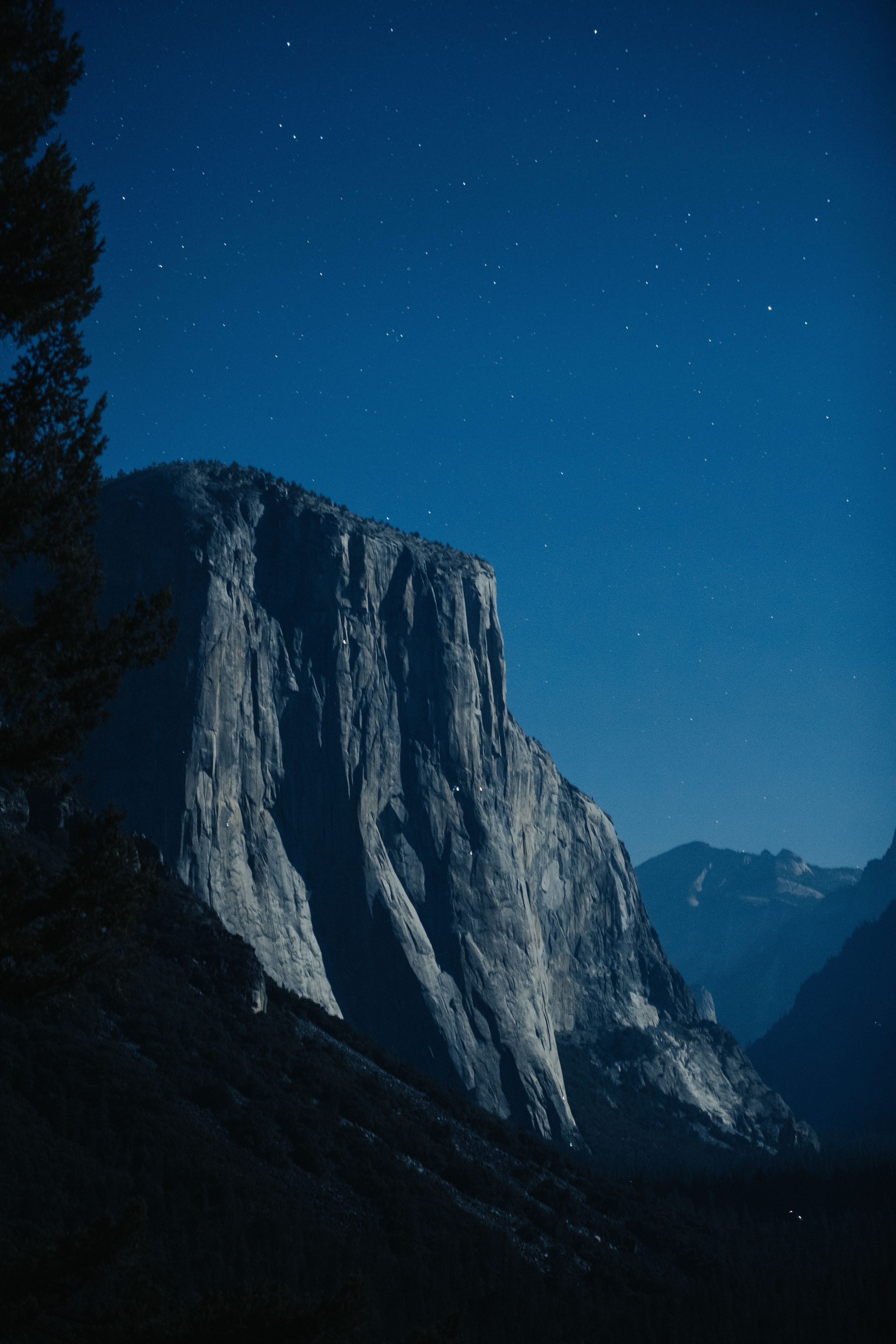 3648x5472 El Capitan Rock Formation at Night · Free