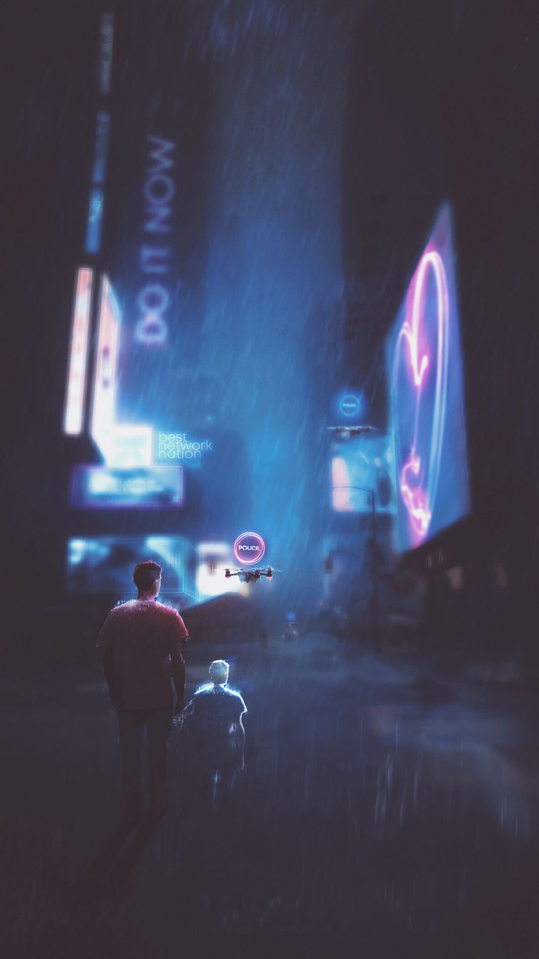 1080x1920 Download wallpaper 1080x1920 cyberpunk, futurism, silhouettes, city, future samsung galaxy s s note, sony xperia z, z z z htc one, lenovo vibe HD background