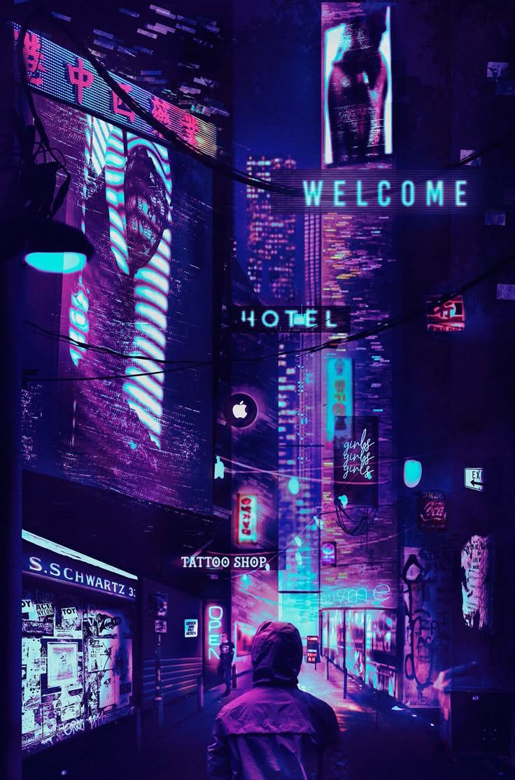736x1115 Cyberpunk night club wallpaper. Cyberpunk city vibes wallpaper, Neon cyberpunk aesthetic wallpaper, Neon city