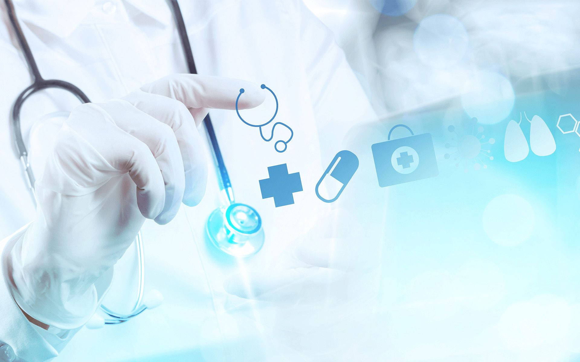 1920x1200 Download Health Practitioner With Medical Symbols Wallpaper