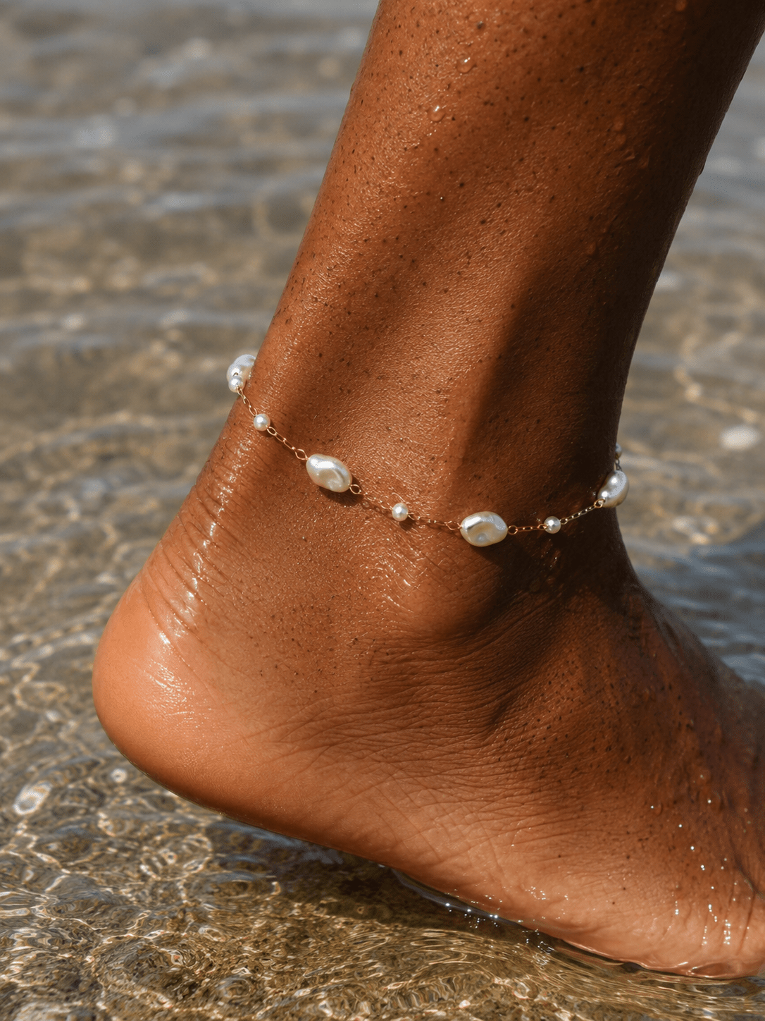 1086x1448 Abstract Pearl Anklet
