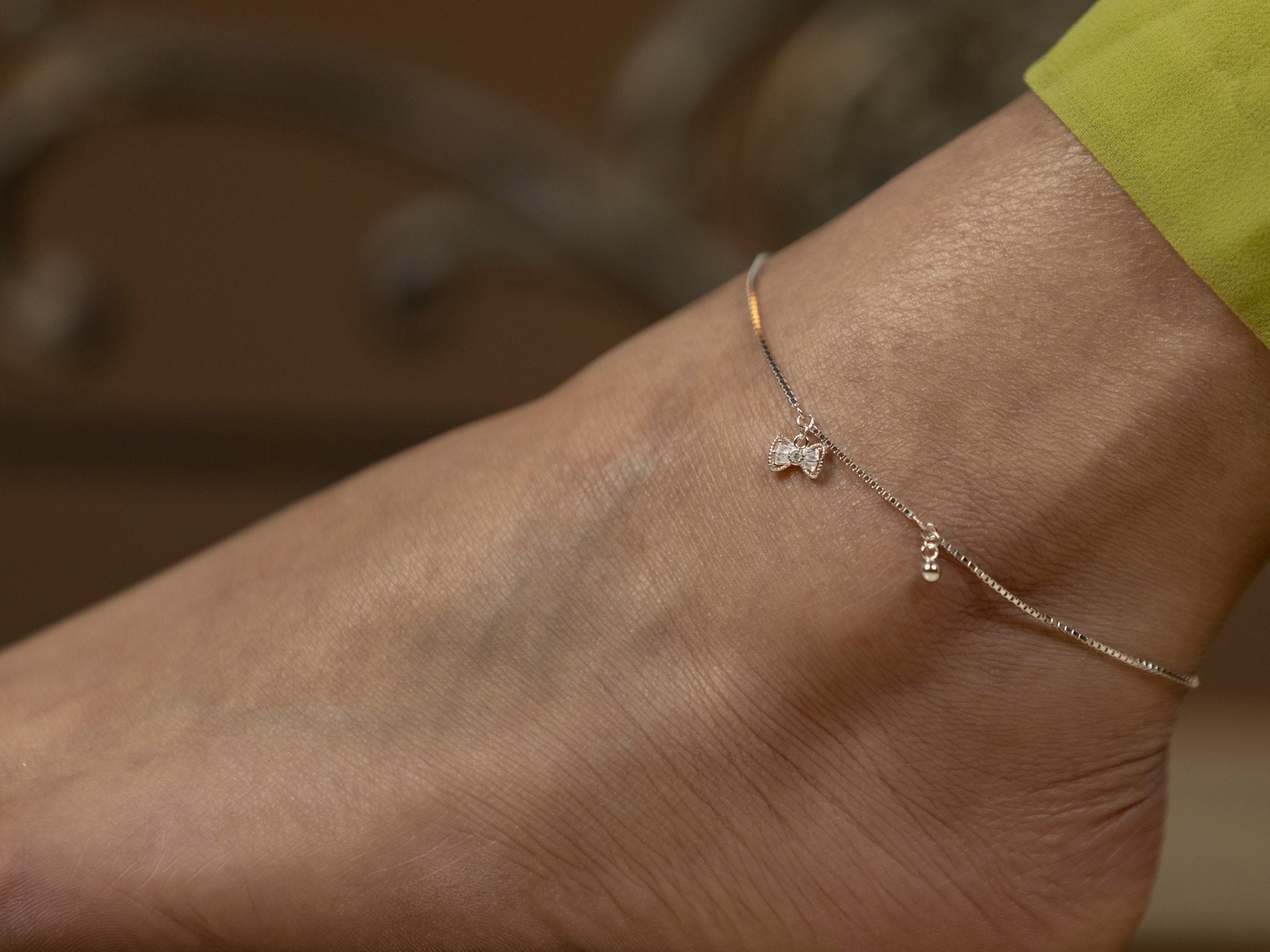 2048x1536 Invisible Charm Anklet Pair: 925 Silver