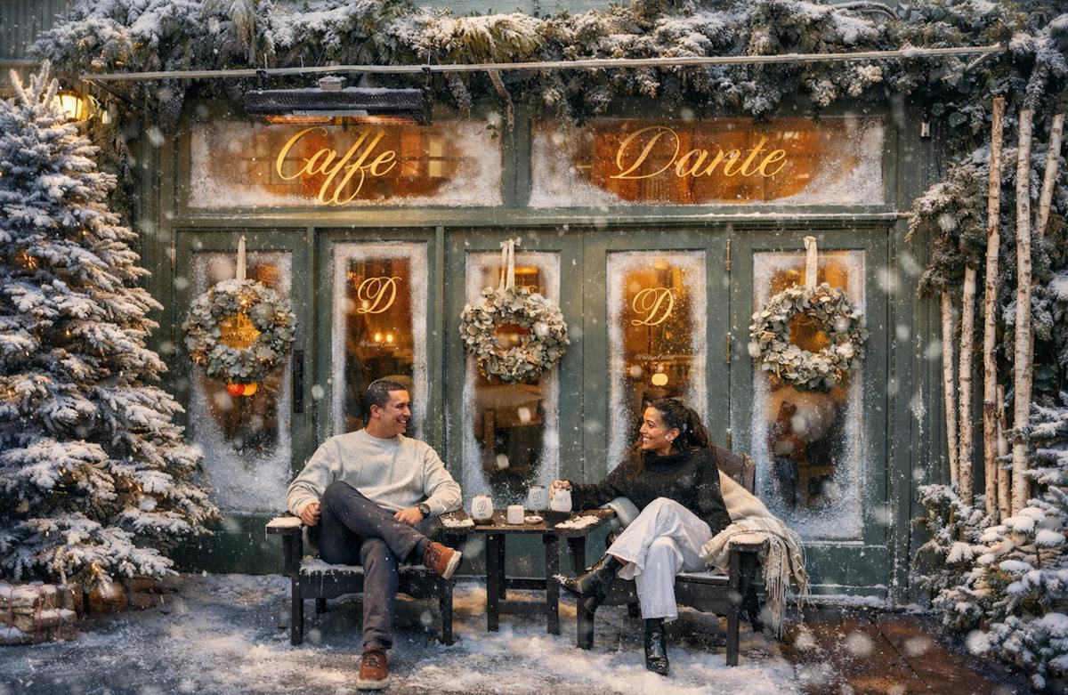 1200x781 Dante Winter Cabin (copy). Dante NYC. Italian Small Plates & Cocktails in New York City