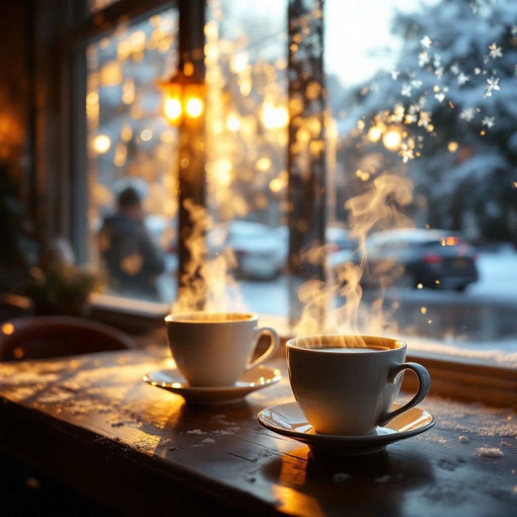 1024x1024 Download Cozy Coffee Morning Image, Winter, Cozy