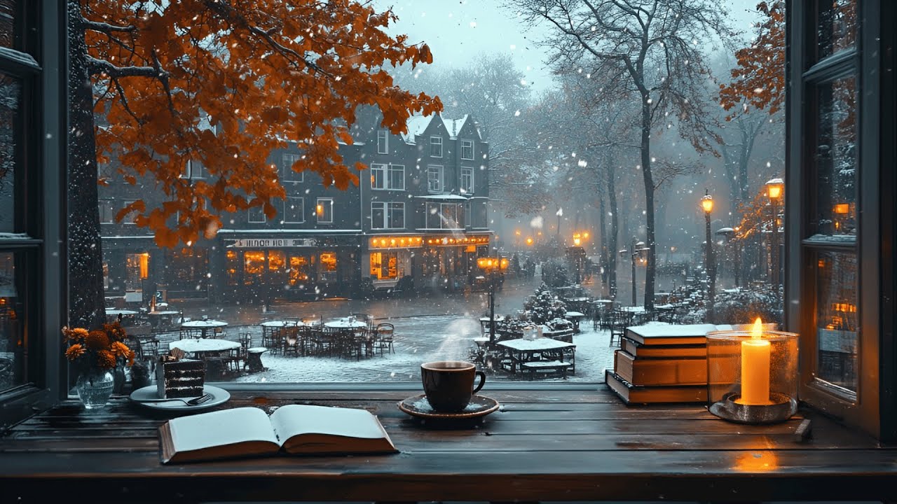 1280x720 Snowfall Jazz Cafe ❄️