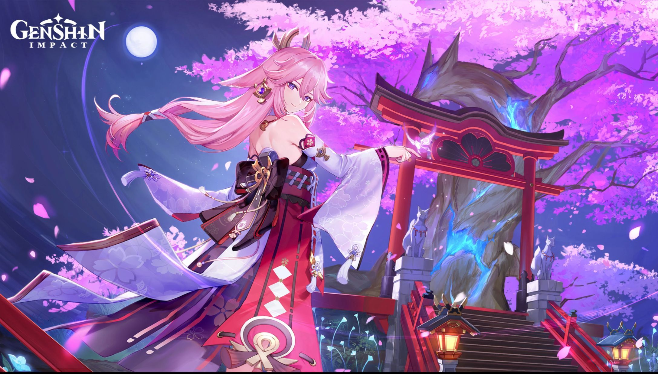 2175x1237 Wallpaper: Yae Miko (Genshin Official) Genshin Impact