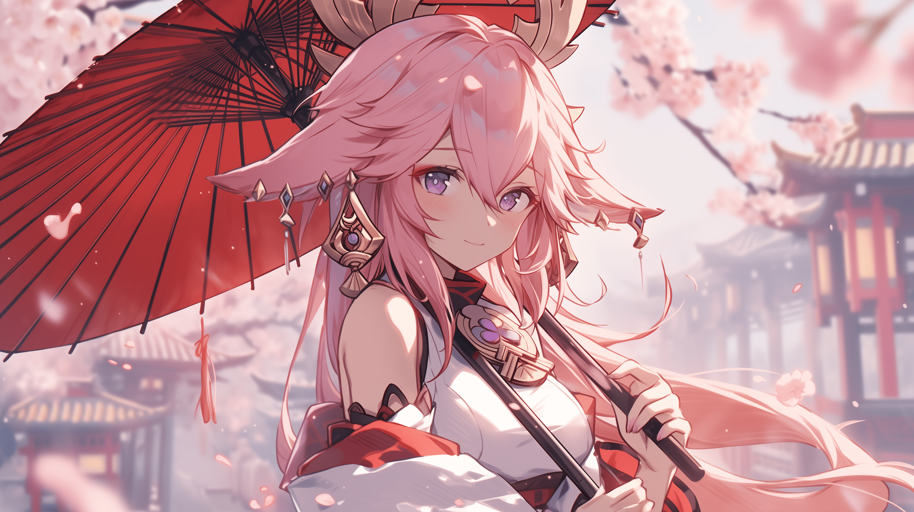 2912x1632 Yae Miko Guuji (Genshin Impact) Wallpaper and Background: Free HD Download
