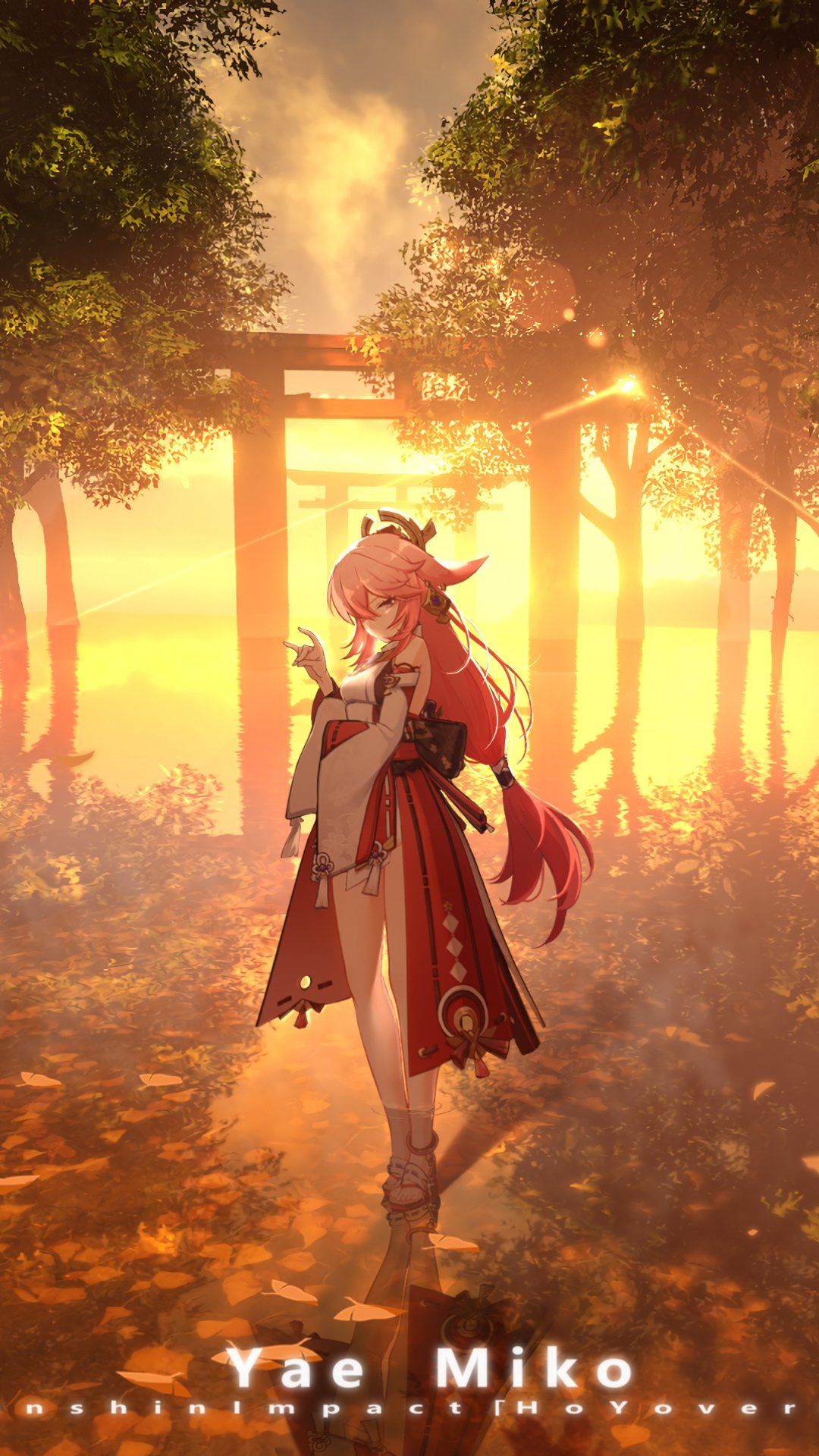 1080x1920 Yae Miko Sunset Serenity