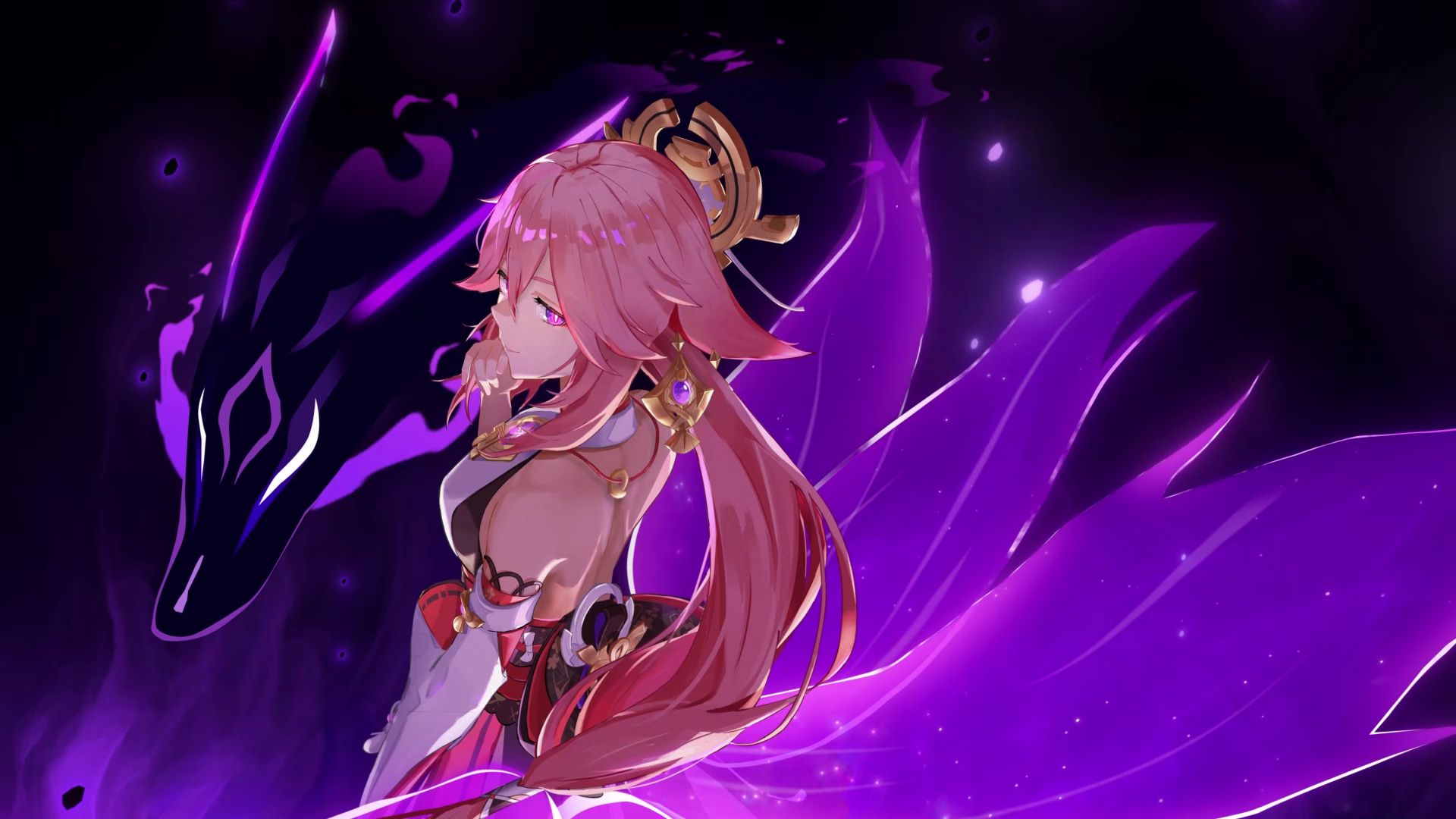 1920x1080 Yae Miko Fox Spirit Genshin Impact Live Wallpaper