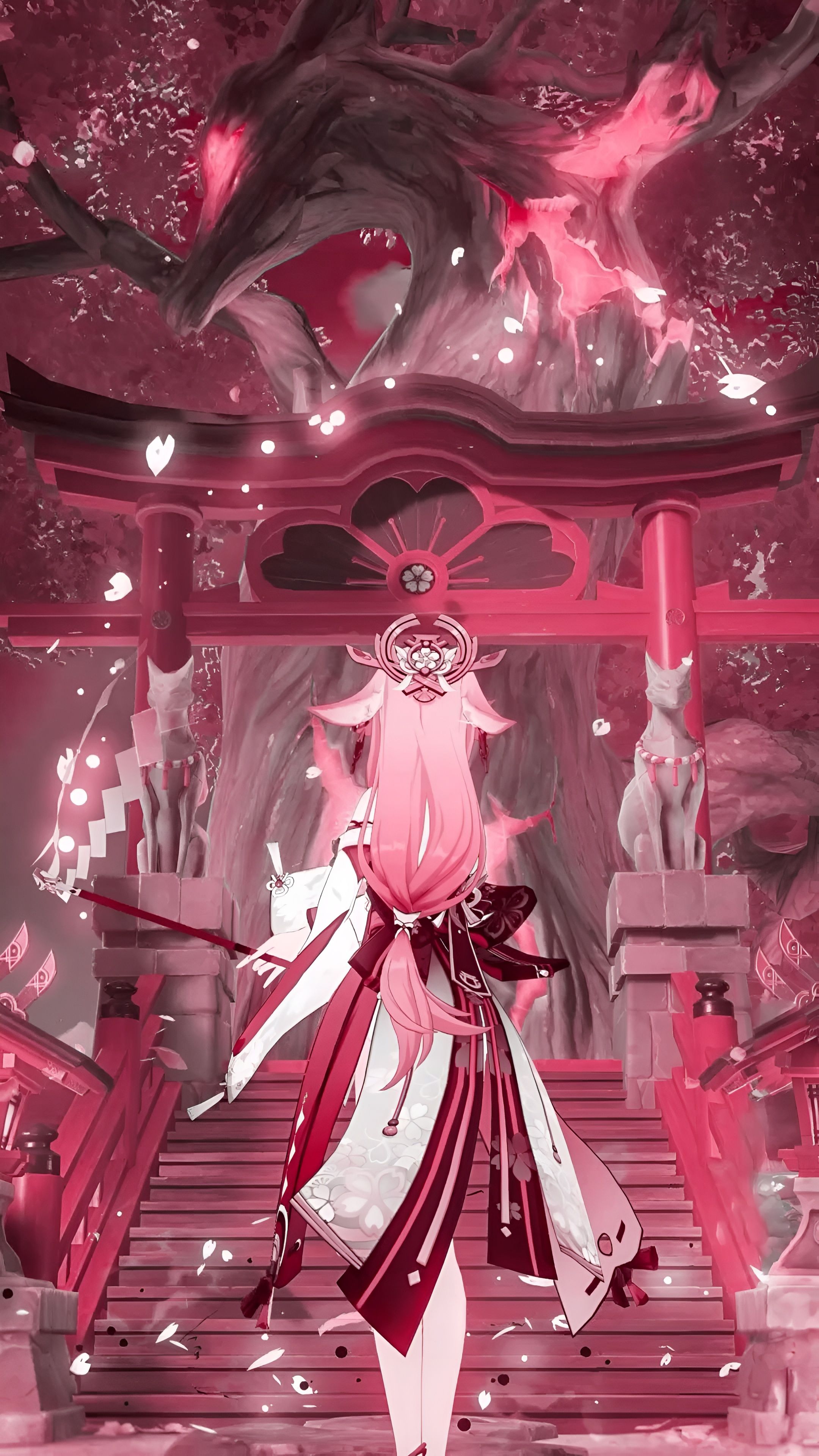 2160x3840 Yae Miko Shrine Wallpaper