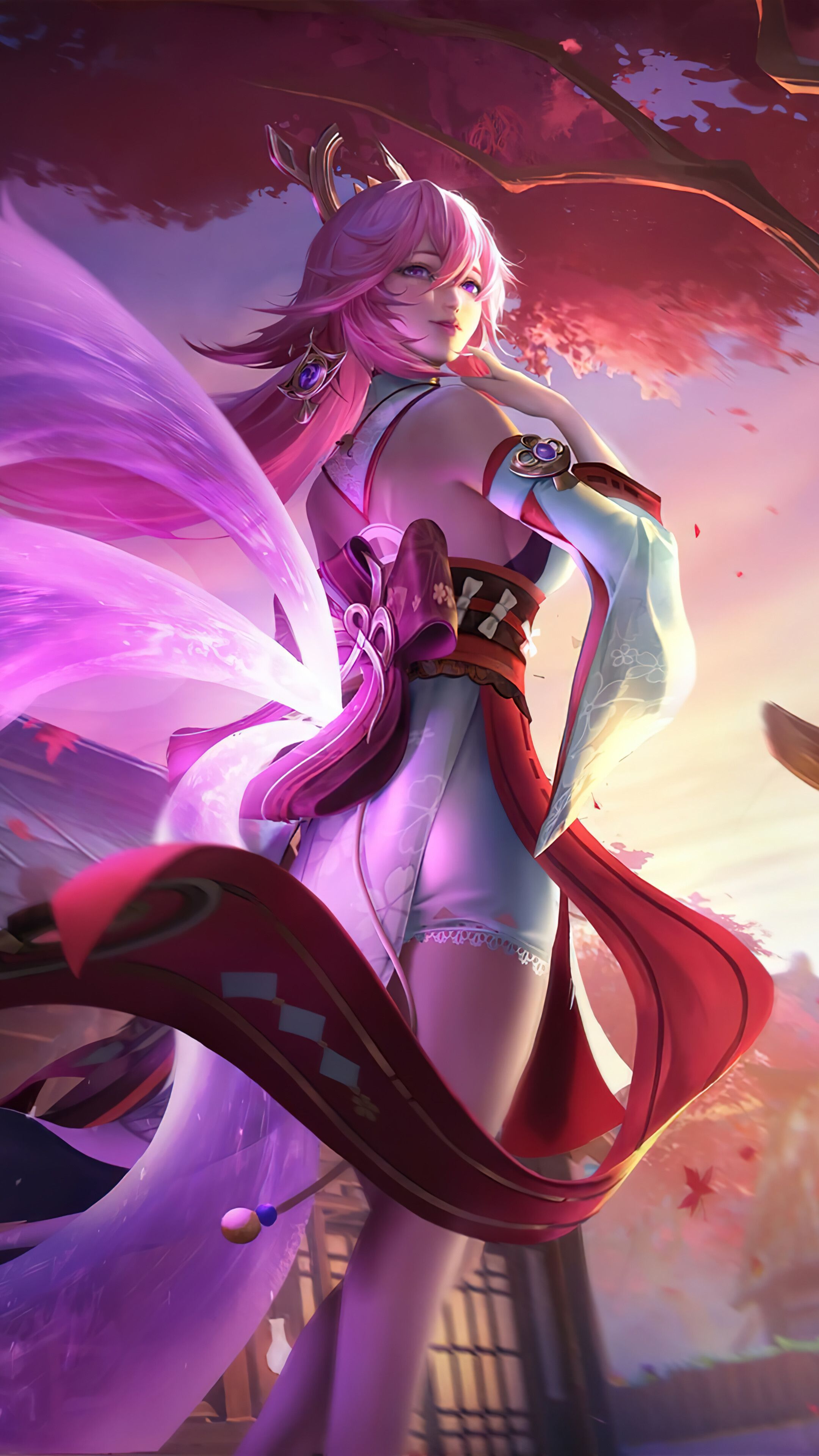 2160x3840 Yae Miko Fox Tail Genshin Impact 4K Wallpaper iPhone HD Phone h
