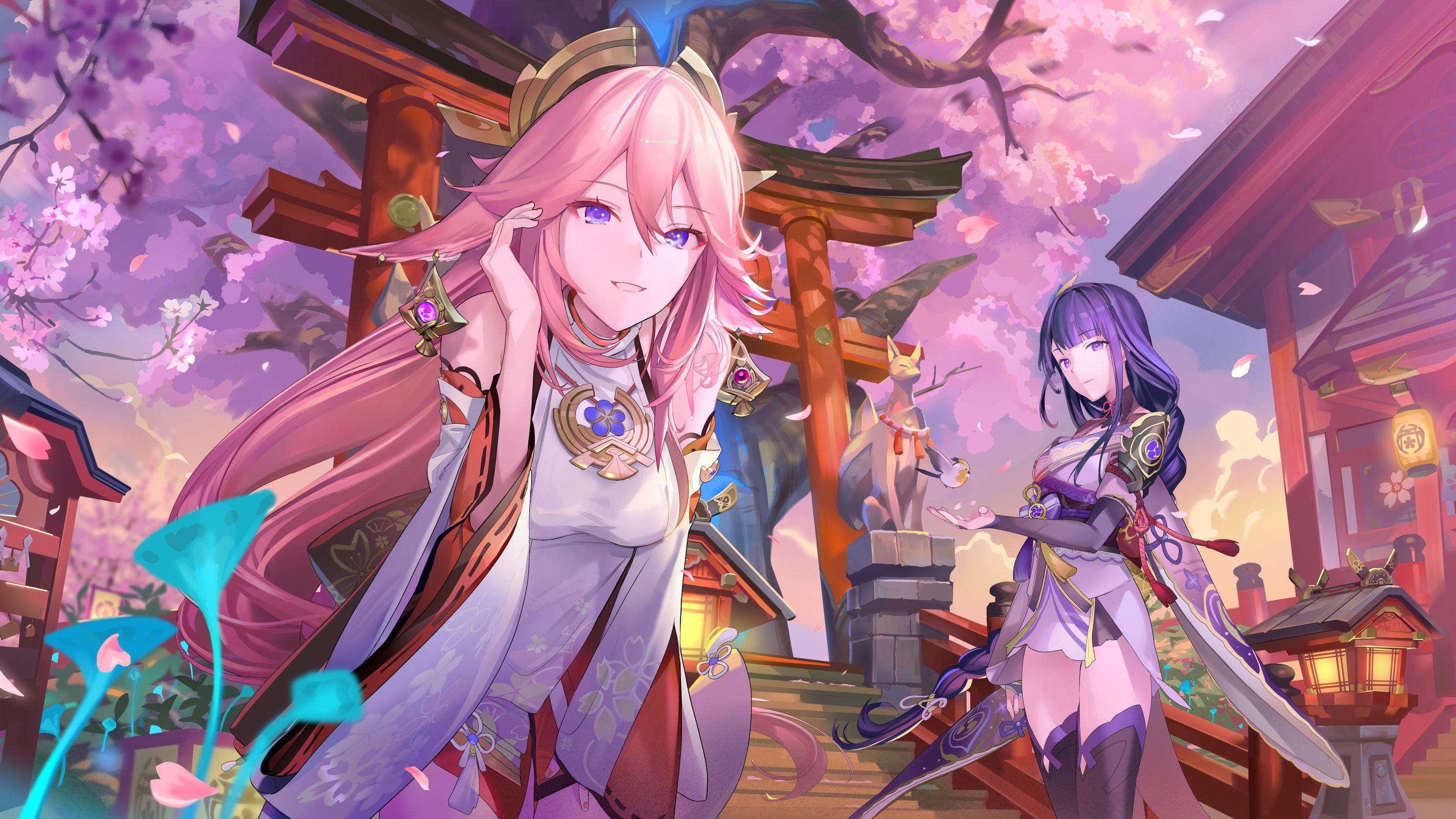 2880x1620 Free Yae Miko Guuji (Genshin Impact) 4K Wallpaper & Desktop HD Background for PC