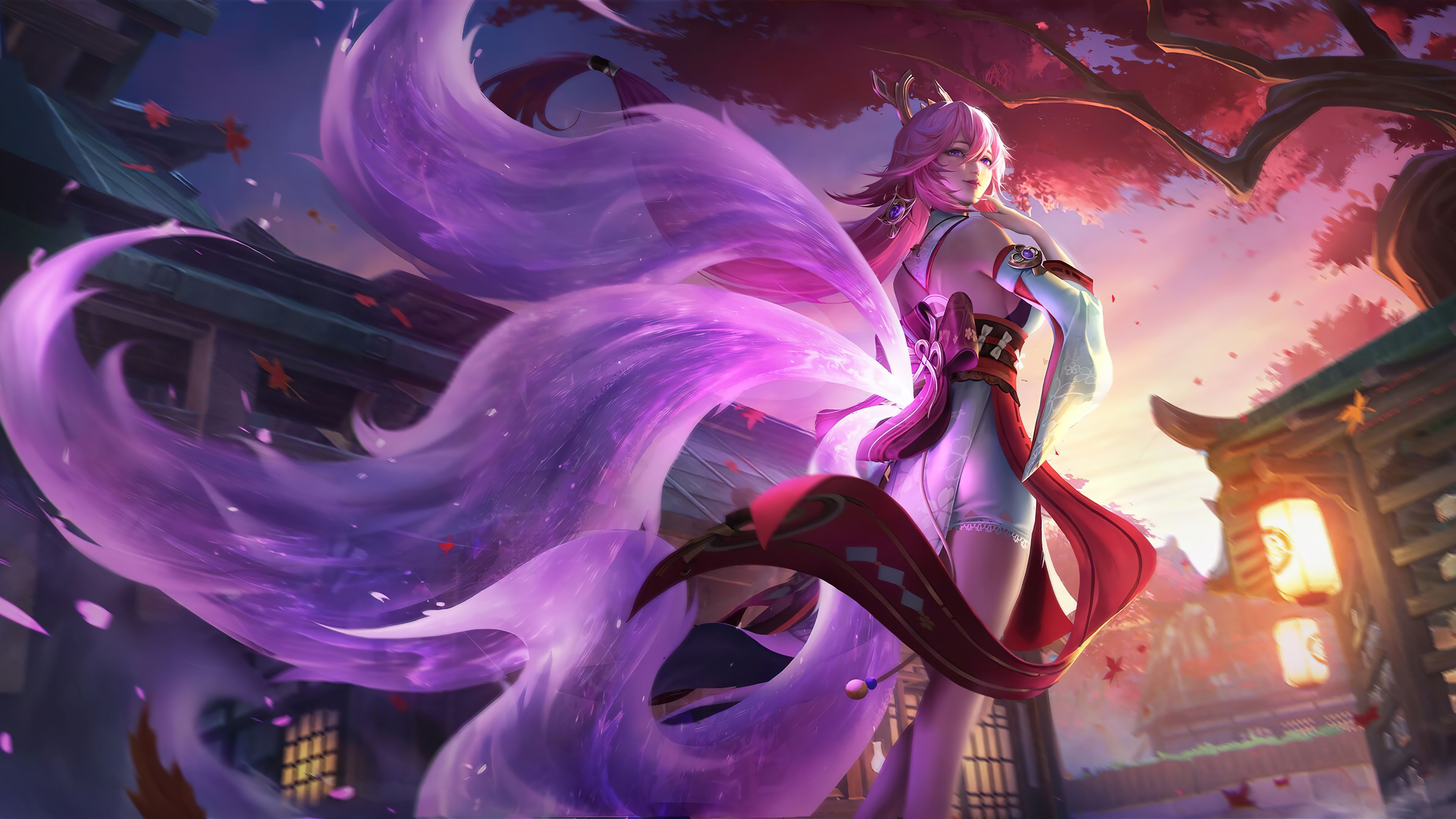 3840x2160 Yae Miko Fox Tail Genshin Impact Wallpaper 4K HD PC h