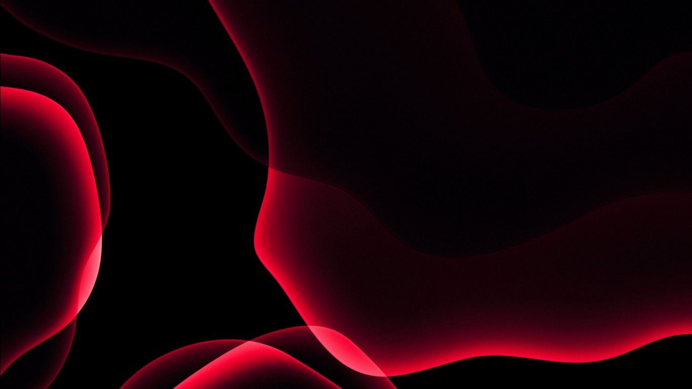 1366x768 Ios 14 iPados Dark Red And Black Stock 4K HD Abstract Wallpaper
