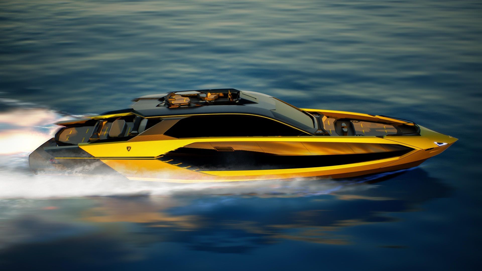1920x1080 Tecnomar Lamborghini 101 Wallpaper 4K, Luxury yacht